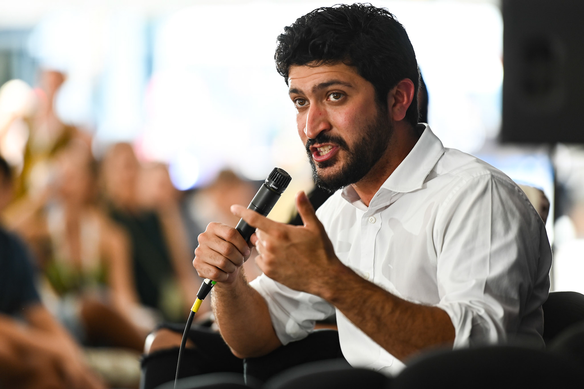 Democratic Candidate for Texas’ 35th Congressional District Greg Casar discusses the 2022 election at Texas Tribune Festival on Sept. 24, 2022.