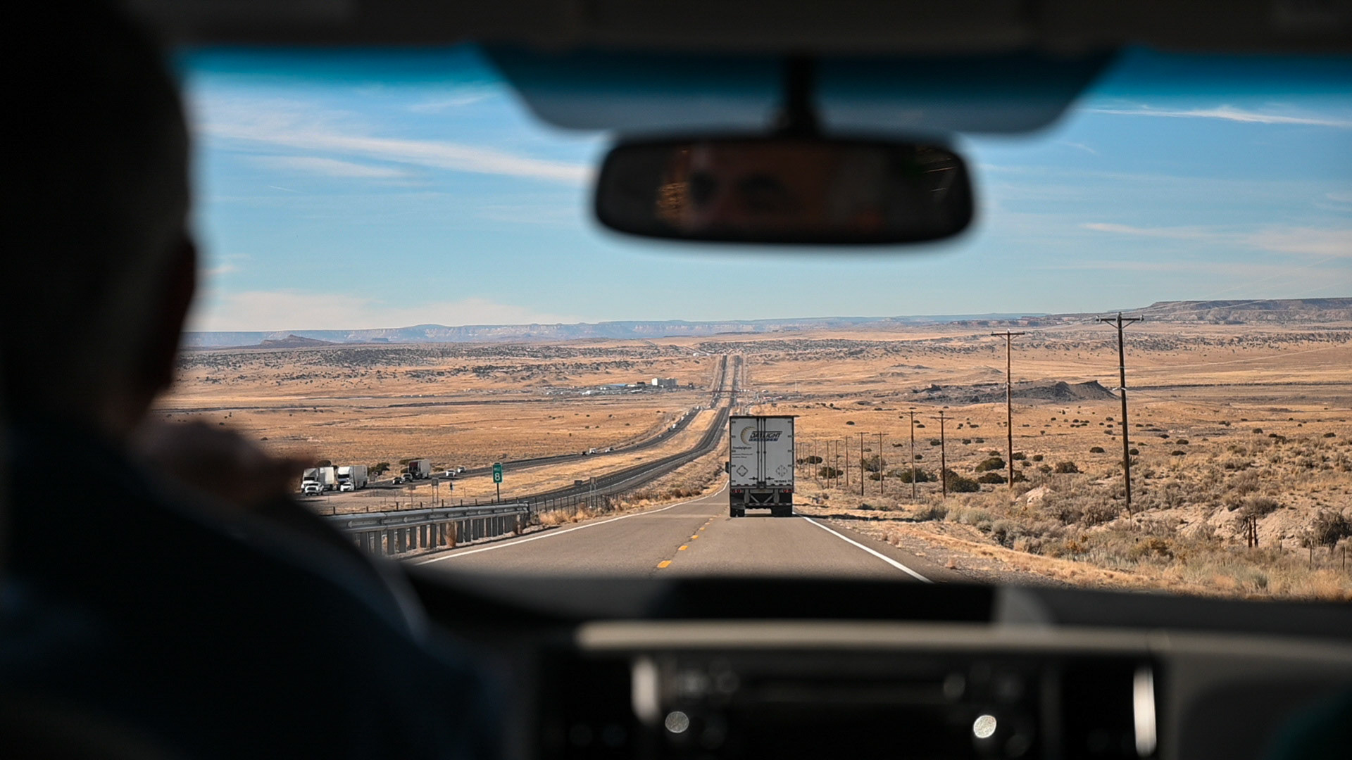 Eyes pierce the blinding asphalt road and the plateaus beyond. Soundtrack is set to 60s rock, and Mom may sneak in a Chicks song. 