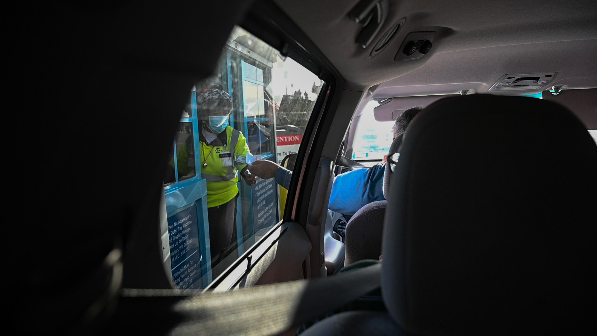 Parking paid at Santa Monica pier, car full with maternal relatives. 