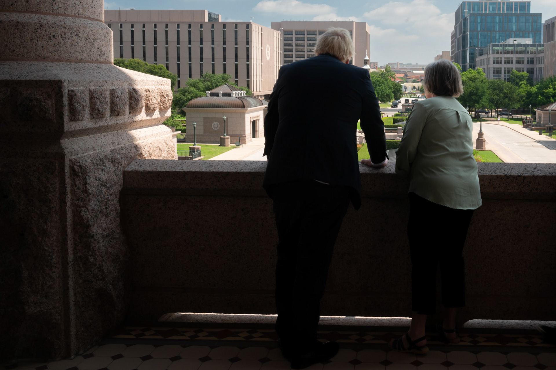 Former U.K. Prime Minister Boris Johnson tours the Capitol after a visit with Gov. Greg Abbott in his office to discuss economic development on May 23, 2023. Former U.K. Prime Minister Boris Johnson tours the Capitol after a visit with Gov. Greg Abbott in his office to discuss economic development on May 23, 2023. Gov. Greg Abbott hosts an economic development meeting with Former U.K. Prime Minister Boris Johnson in his office on May 23, 2023.