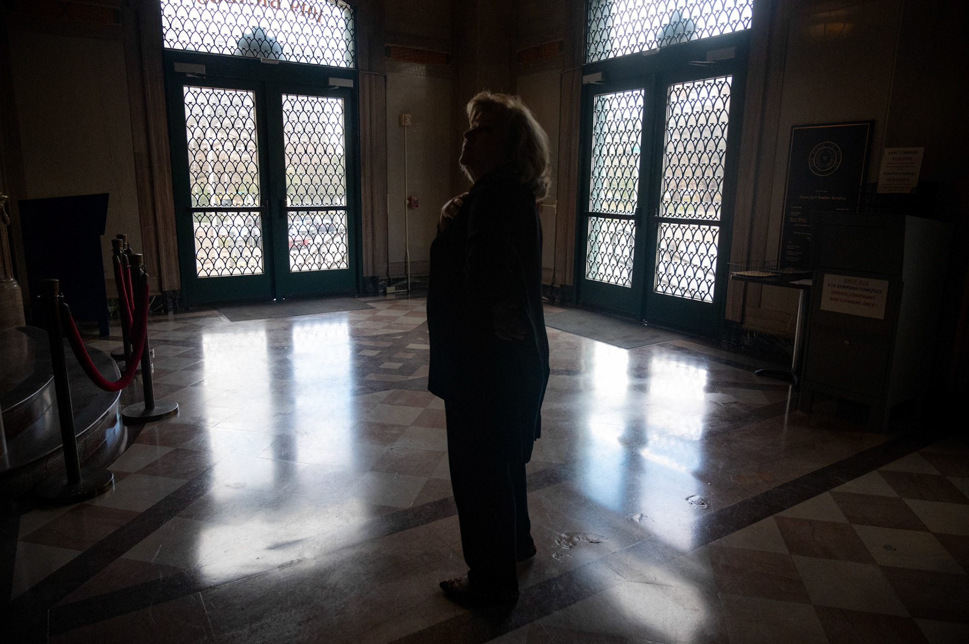 Sec. of State Jane Nelson stands in the foyer of the Secretary of State office on Feb. 8, 2023.