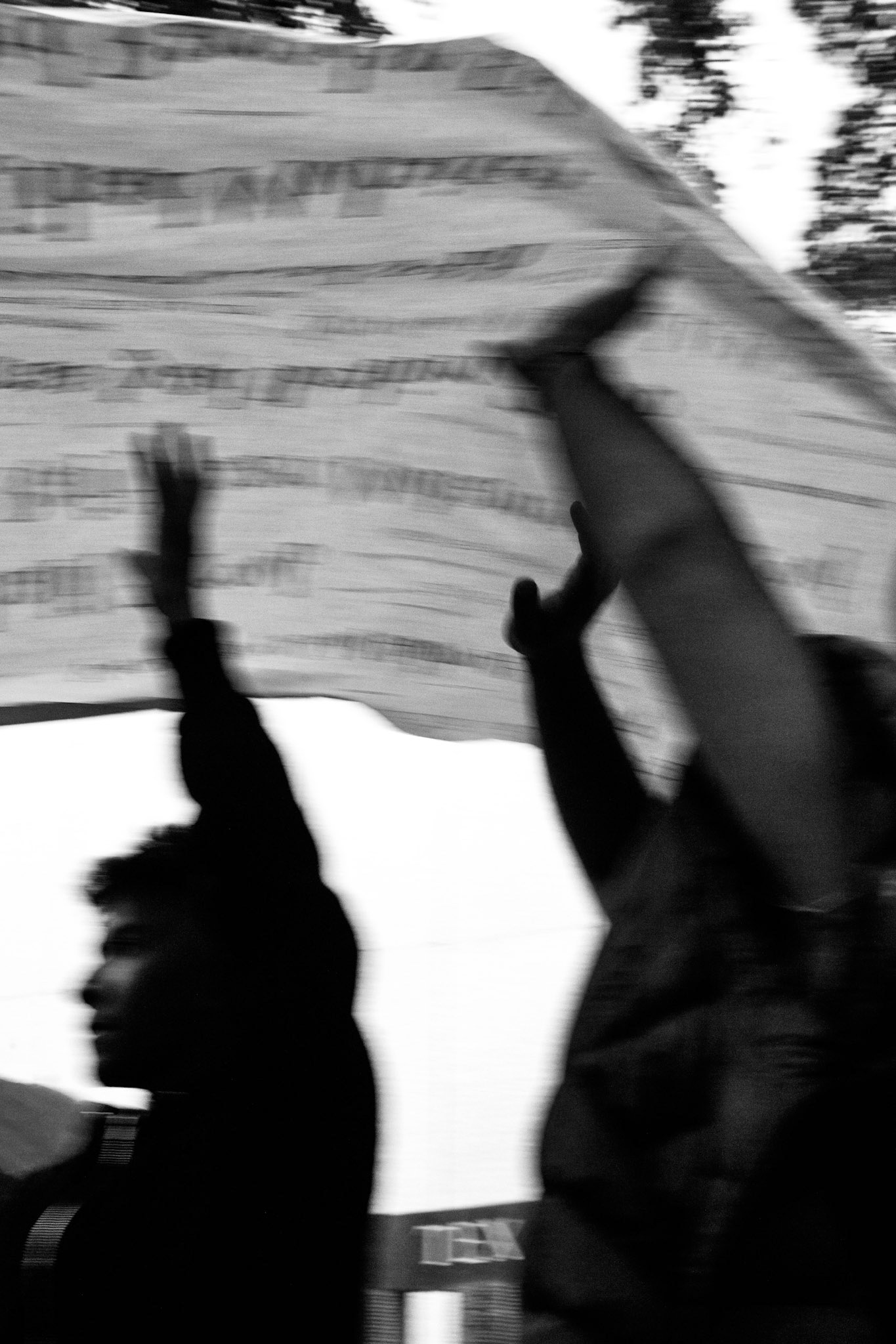 Protestors carry a scroll in a protest for Palestine at the capitol on Nov. 13, 2023. The scroll listed the names of Palestinian children in Gaza killed by Israeli attacks since Oct. 7.