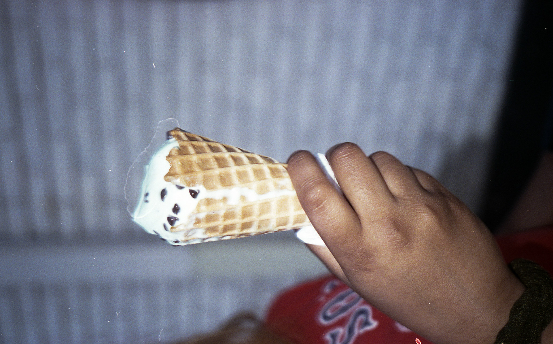 Melting mint chip on a hot summer evening behing the best damn ice cream shop in the suburb with Susi.