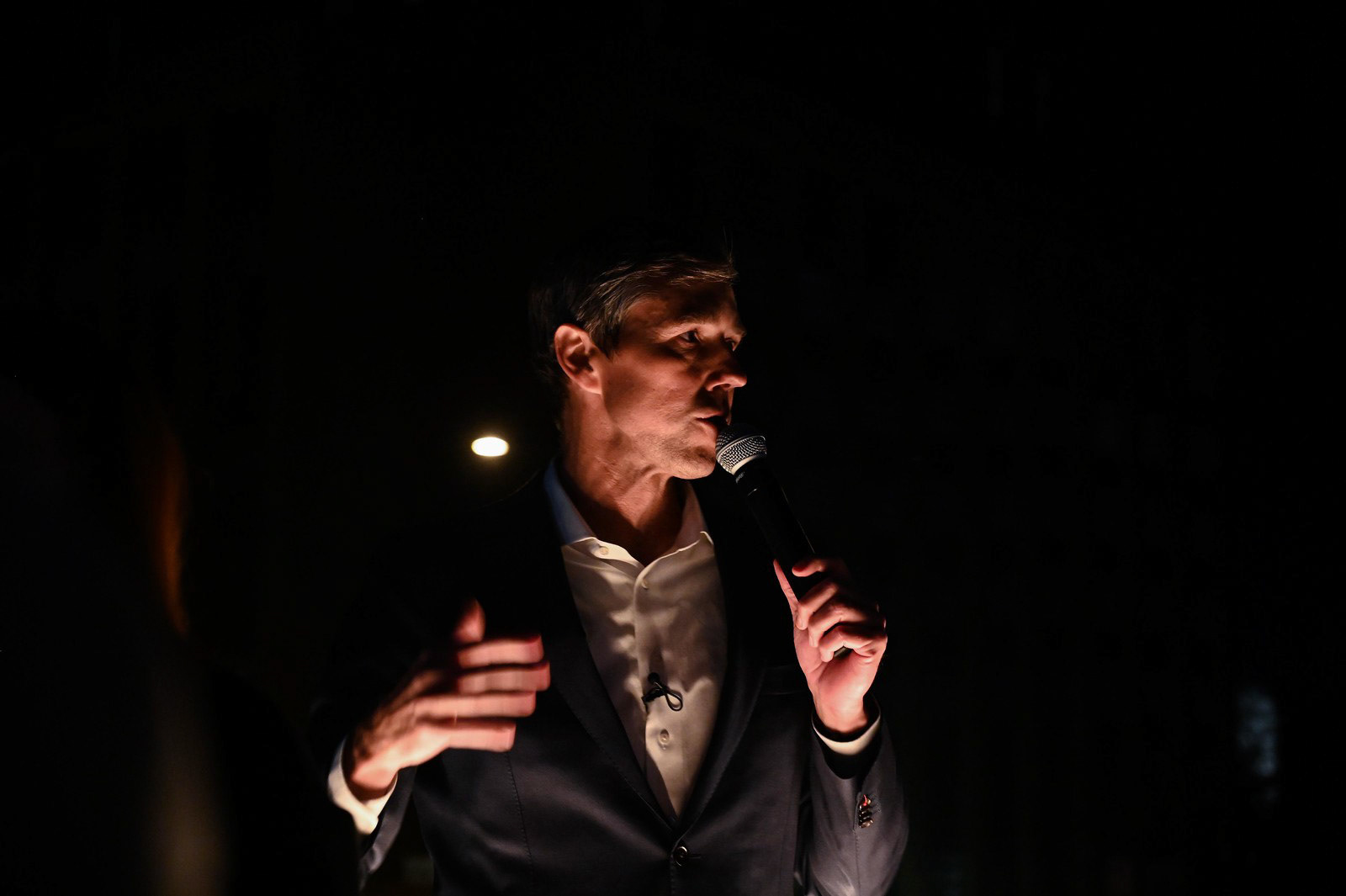 Gubernatorial candidate Beto O'Rourke speaks at AFL-CIO by the State Capitol on Feb. 9, 2022. The rally presented O'Rourke and other speakers in Austin who discussed the state-wide crisis during winter Storm Uri in Feb. 2021.  