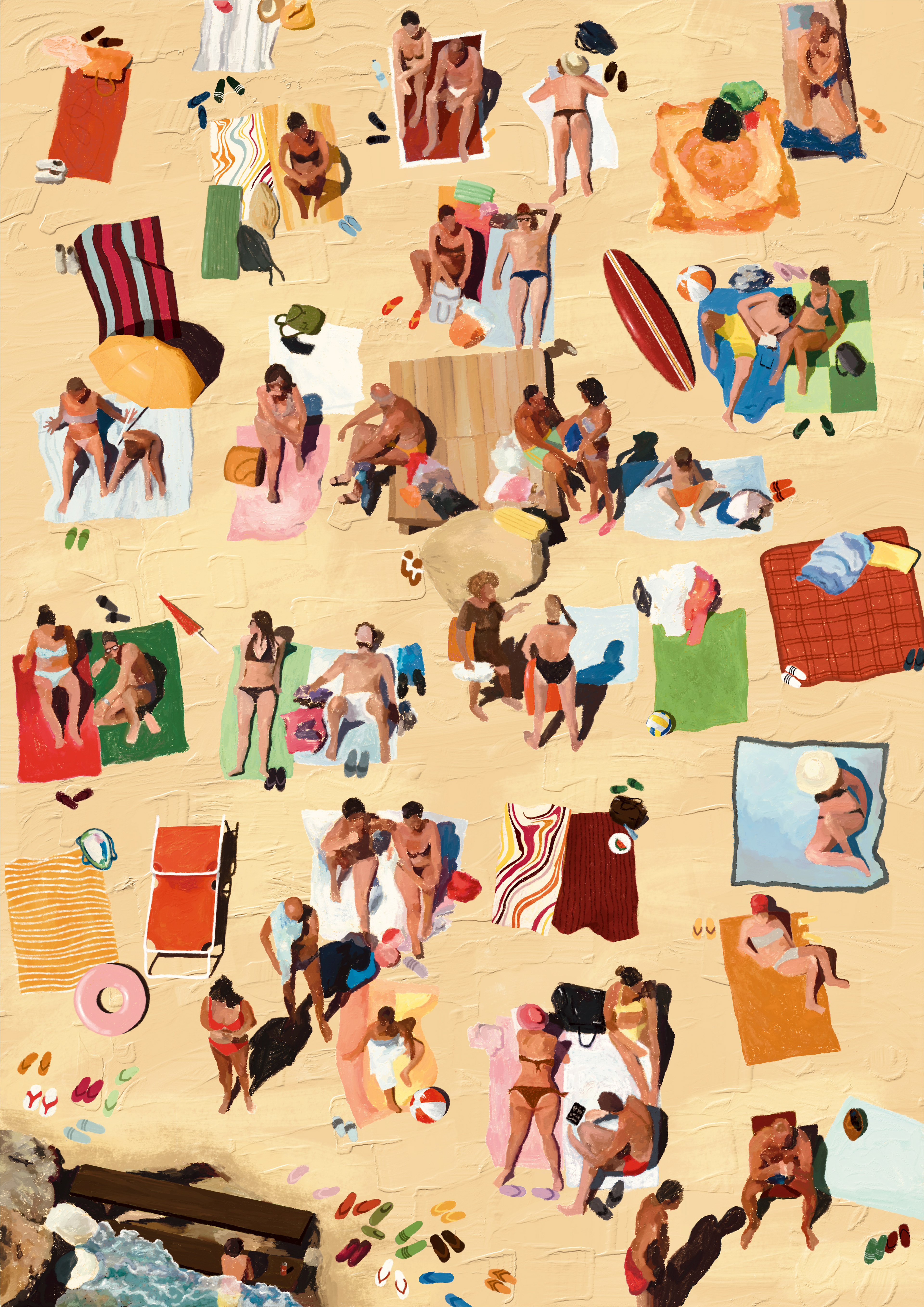 Strandgelage - digitale Illustration - Fotovorlage: Vito Leone