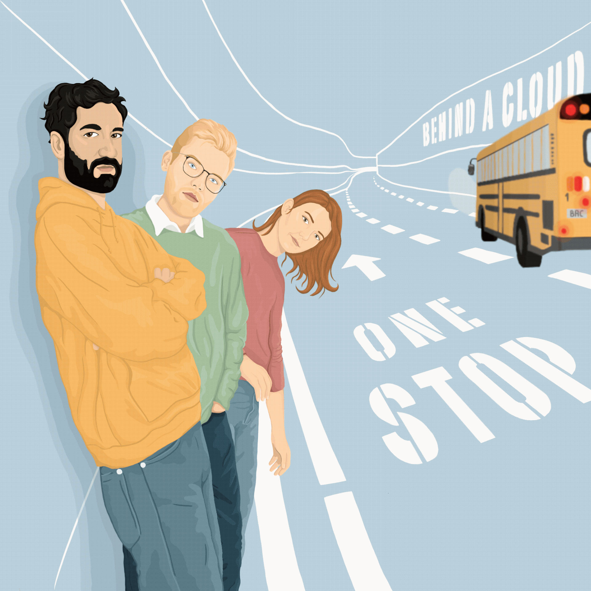 Spotify Cover und Animation für die Band "behind a cloud"