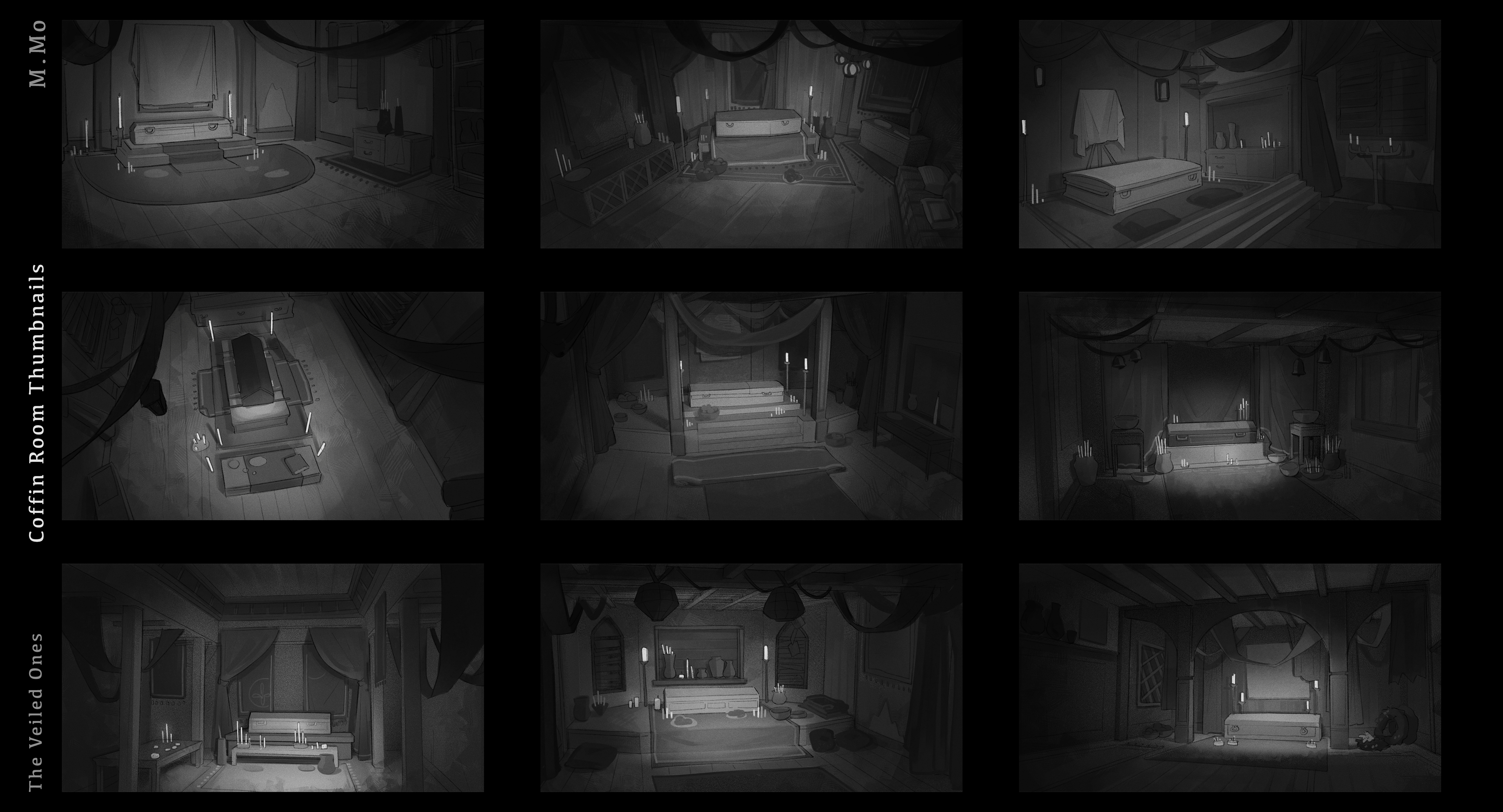 Coffin Room Thumbnails (Blender and Photoshop)