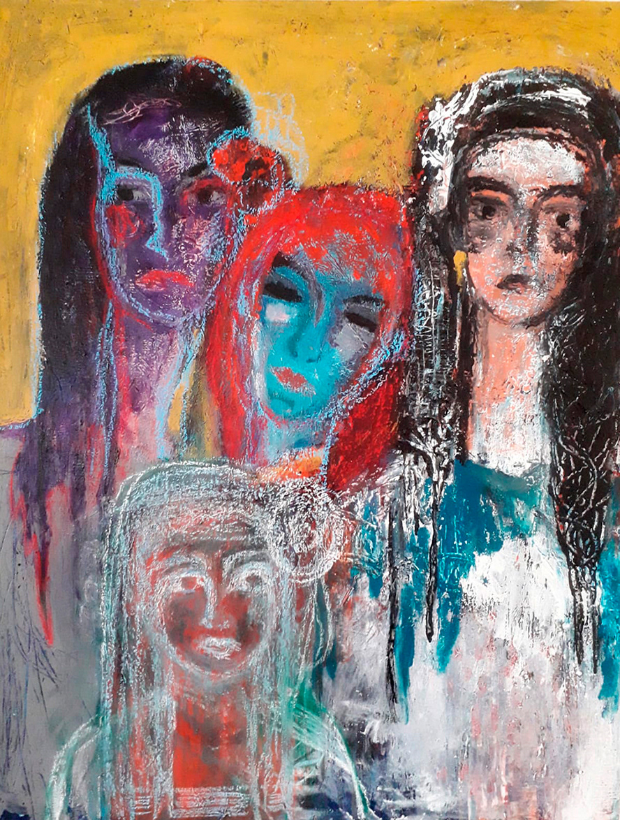 Les passantes d'Agua Santa - 80x64