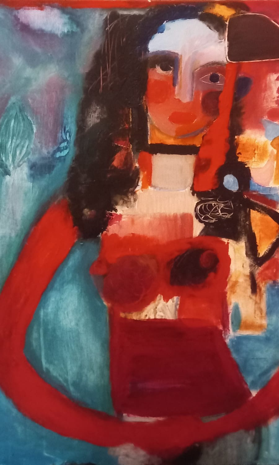Femme aux bras rouges 65x81