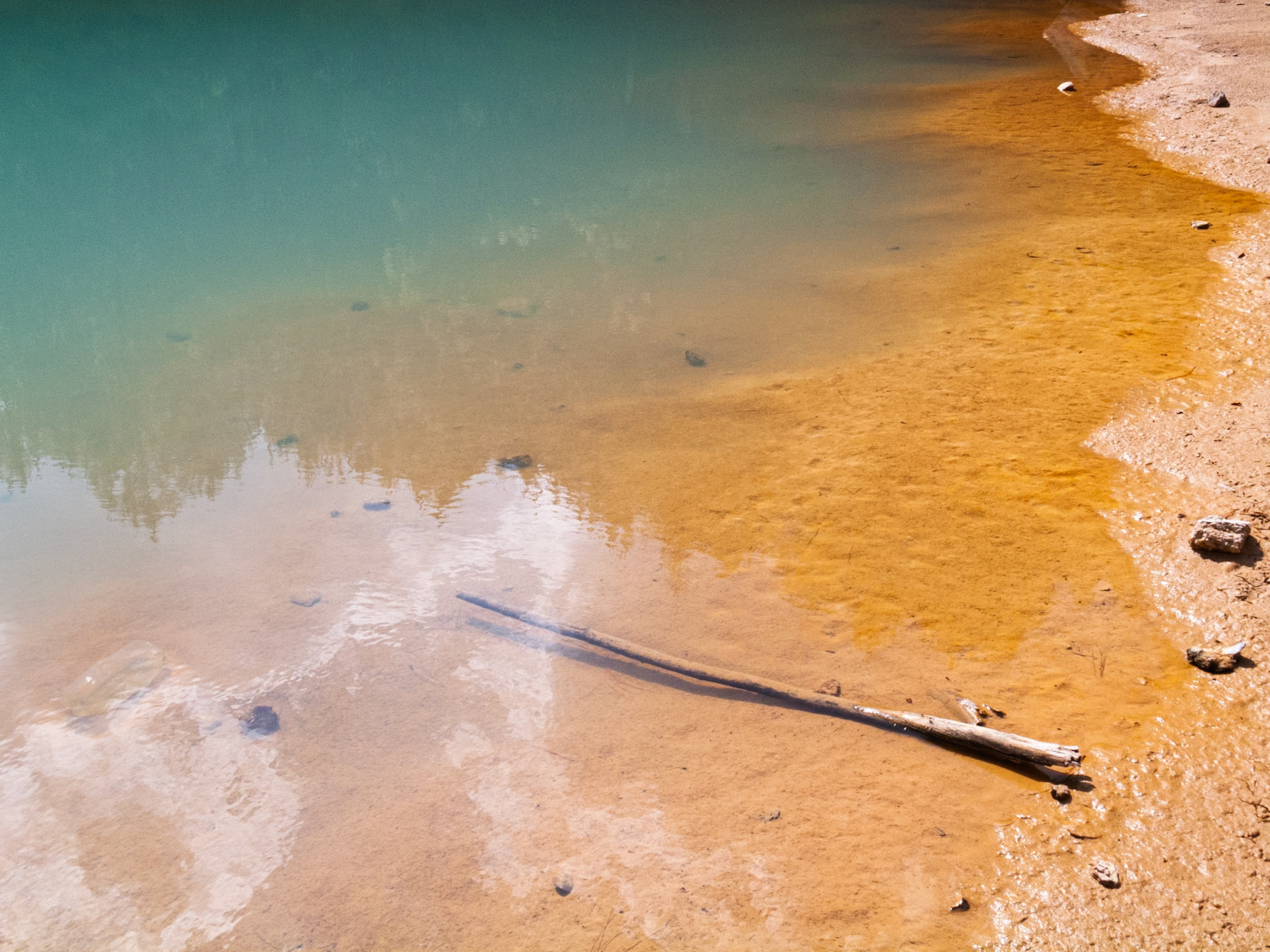 A pond near a power plant in Azufres, Michoacán