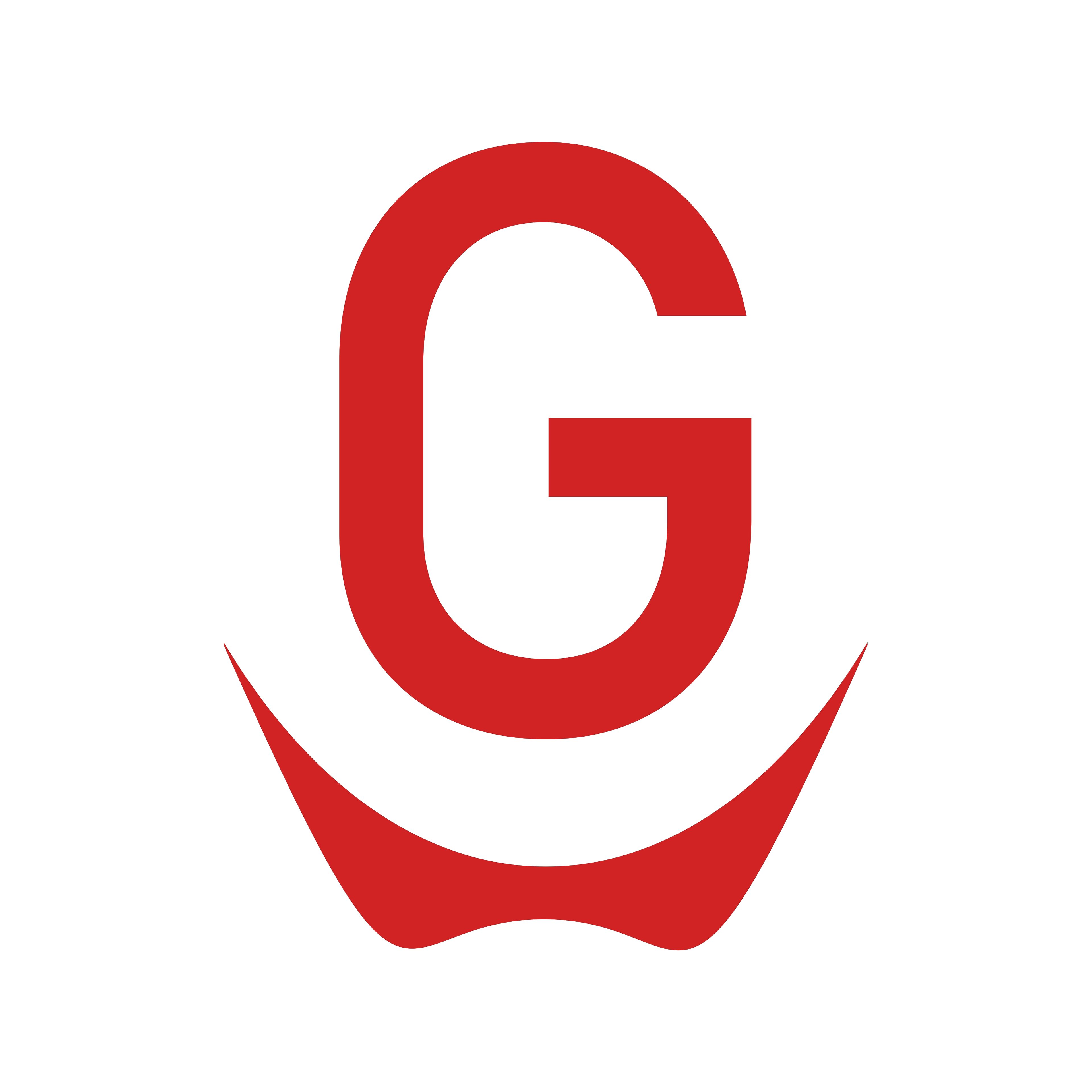 Logotipo G (ogabriels) vermelho.