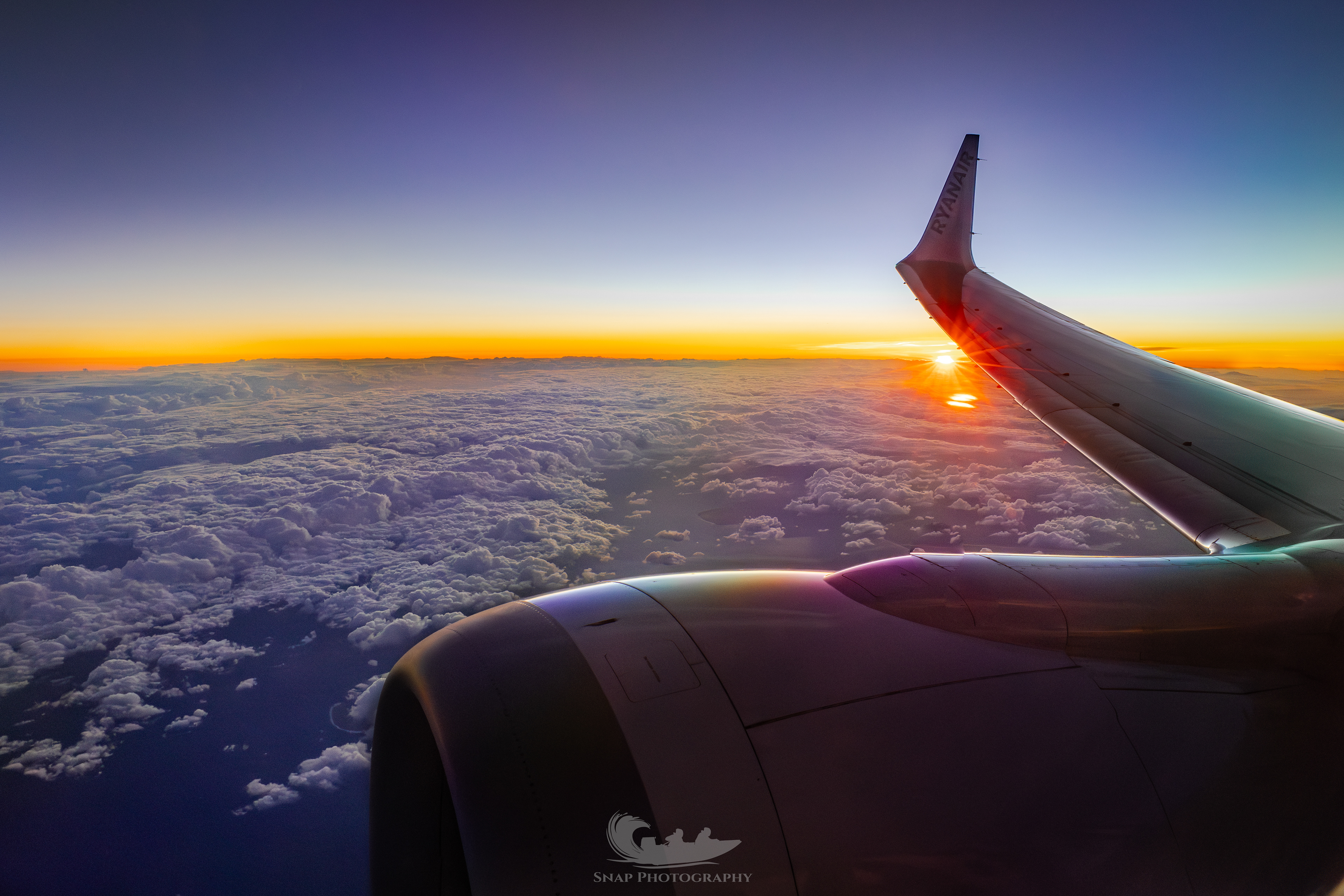 Sunrise above the clouds