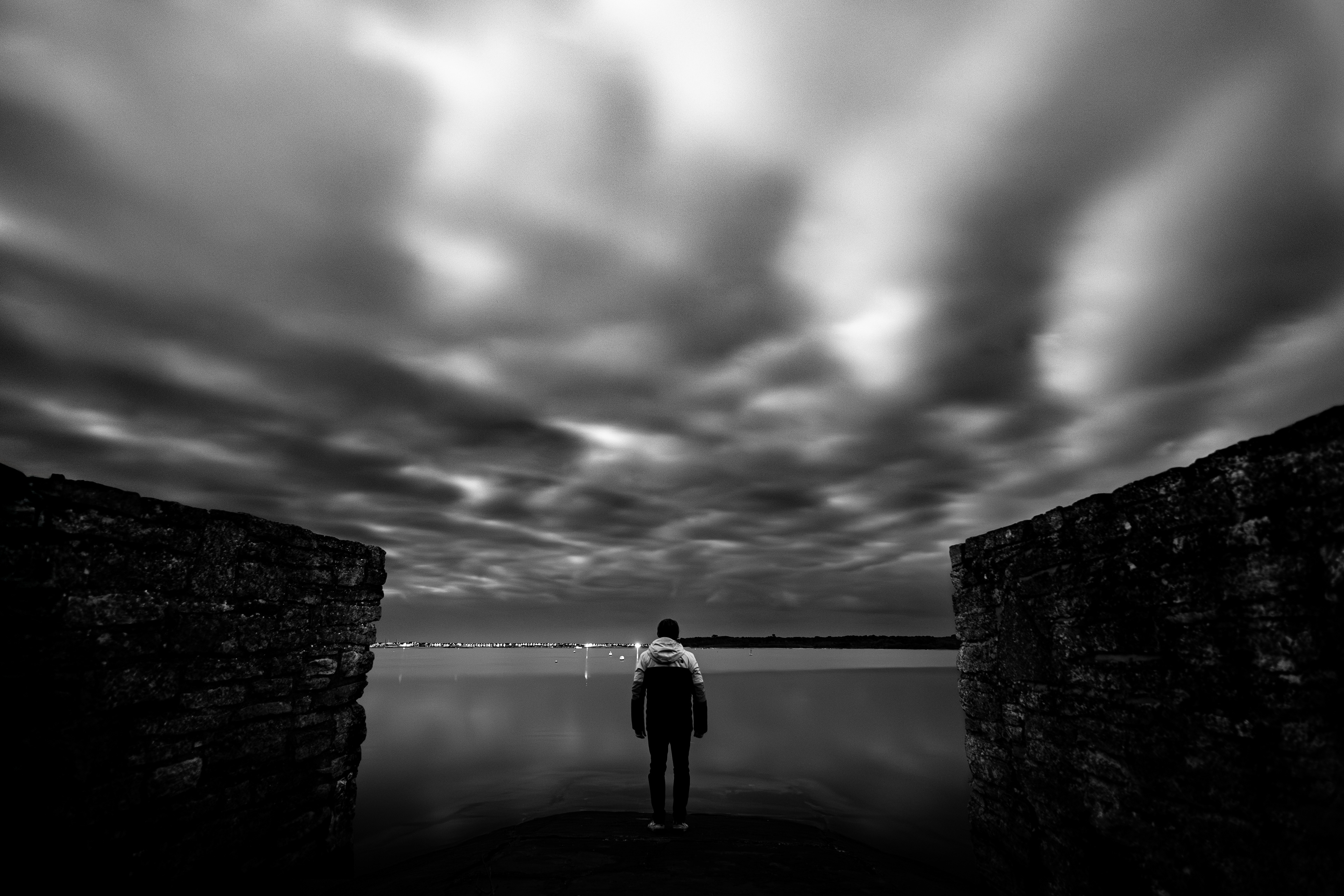 Full moon cloud formations