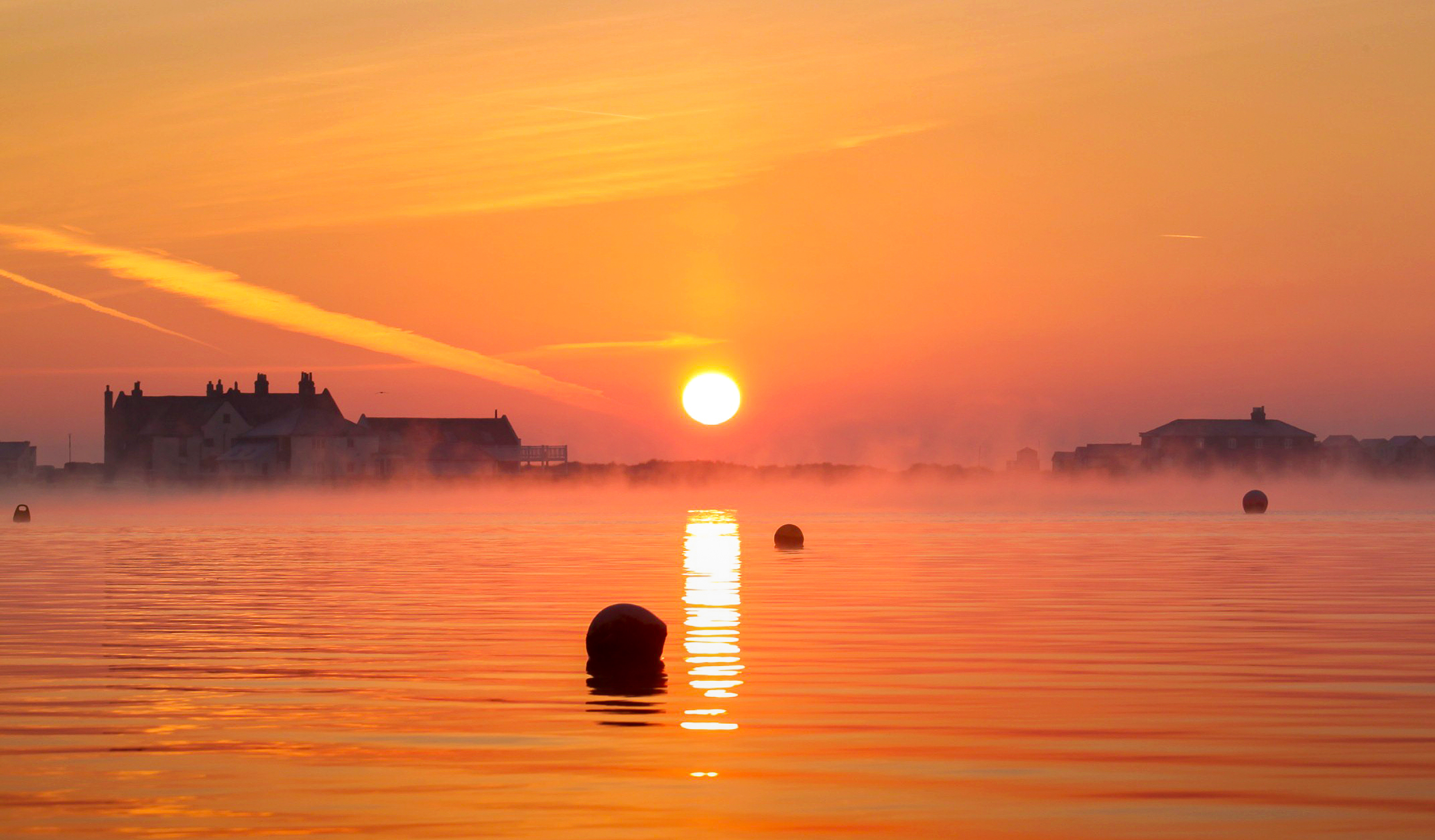 Christchurch harbour in the mist 