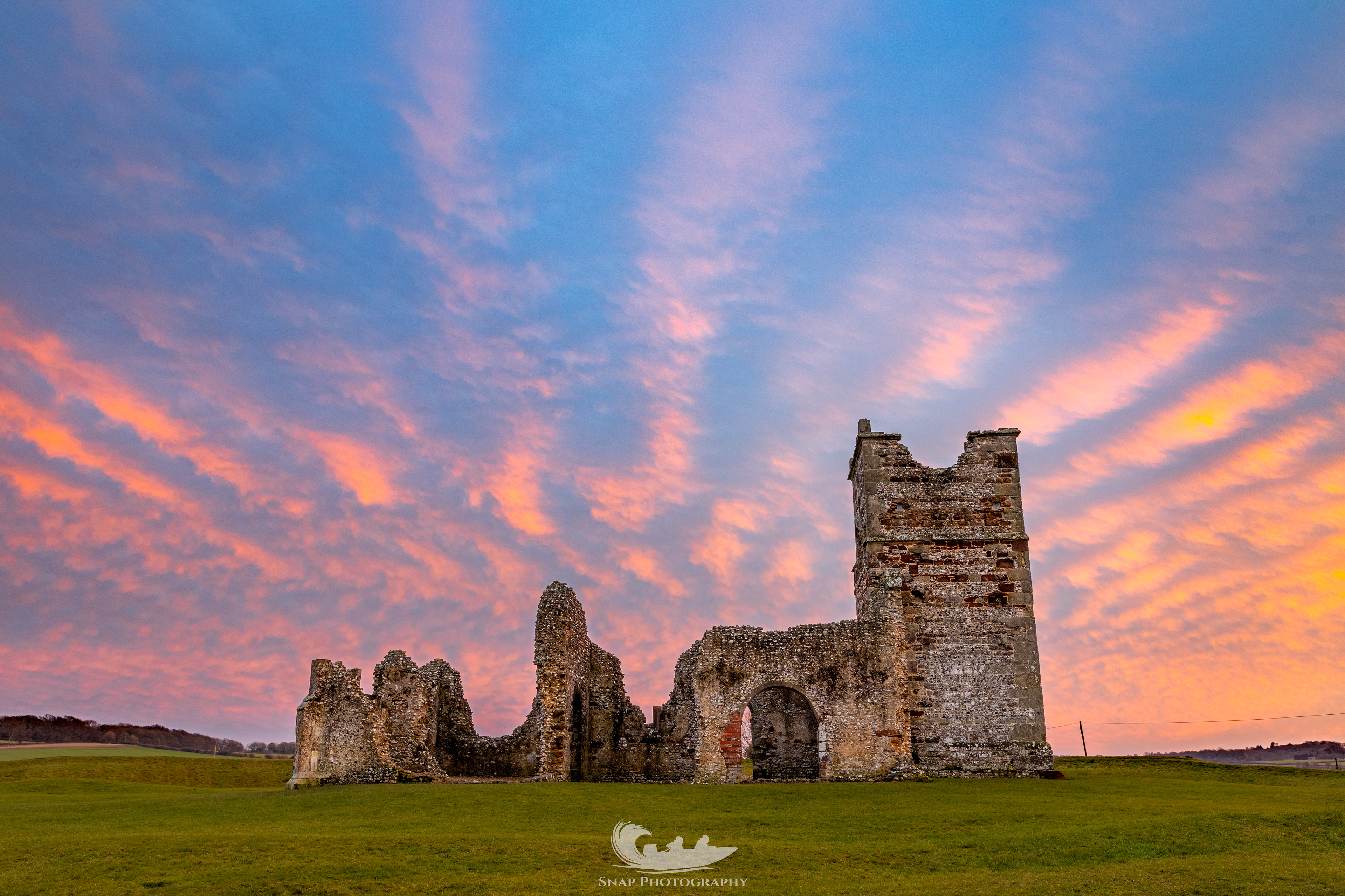 Knowlton Church and an incredible sunset