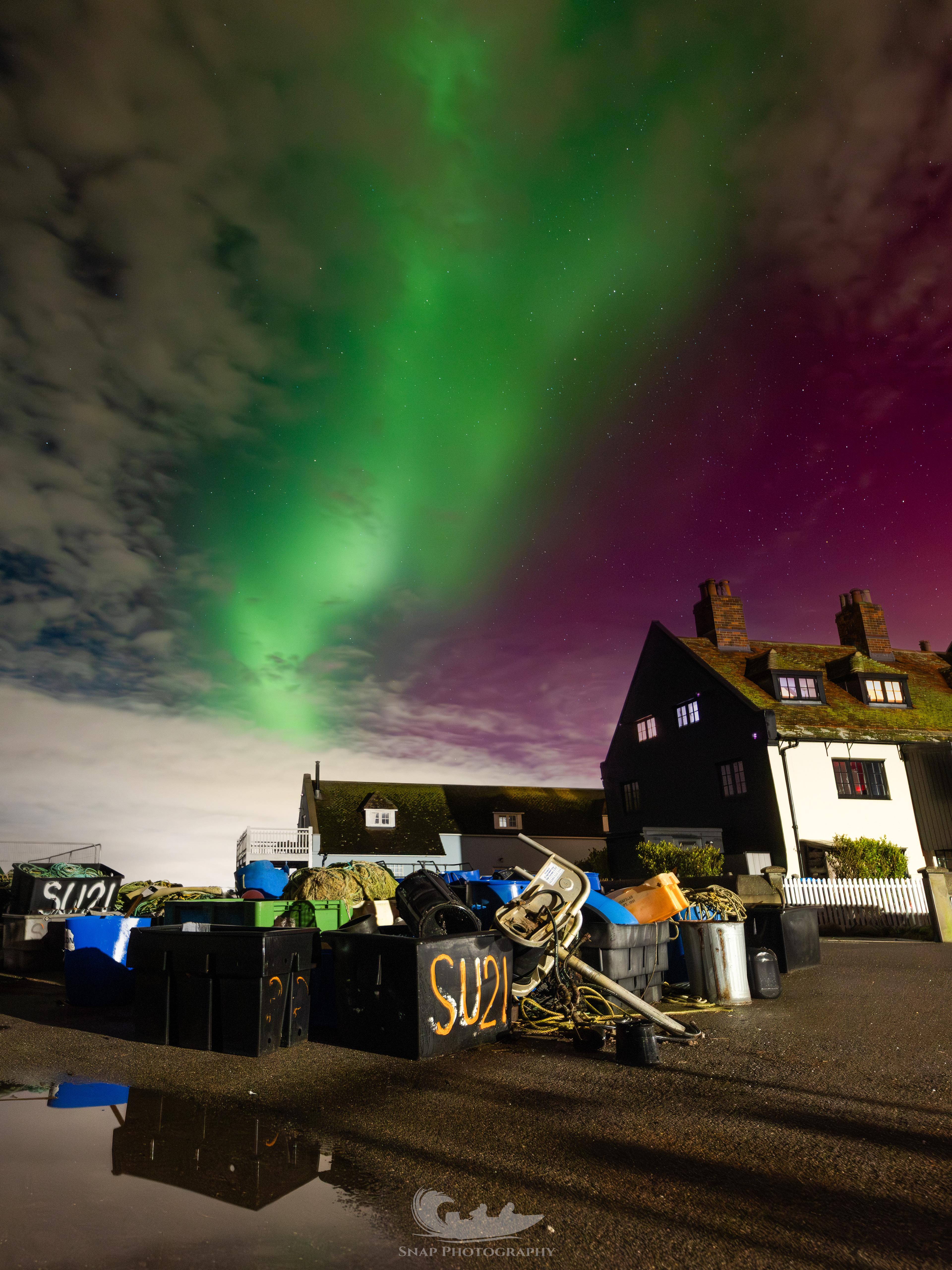 Aurora over Mudeford Quay