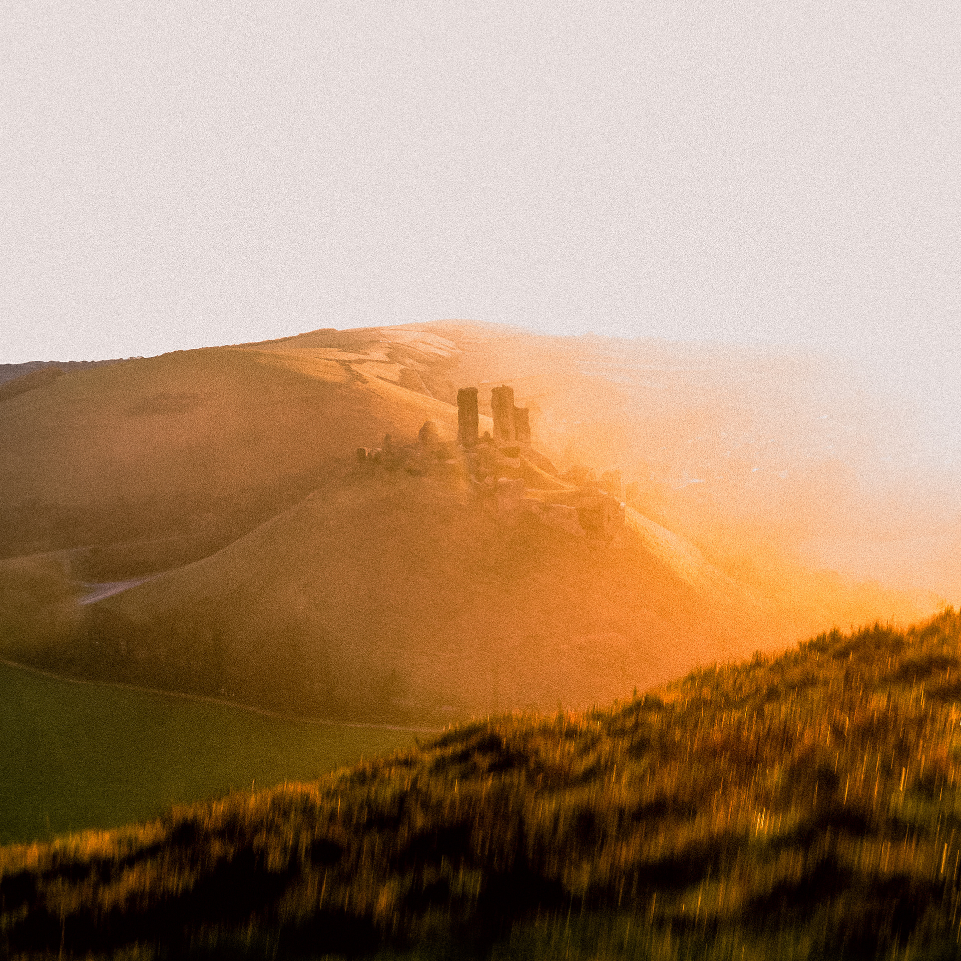 Corfe castle sunrise