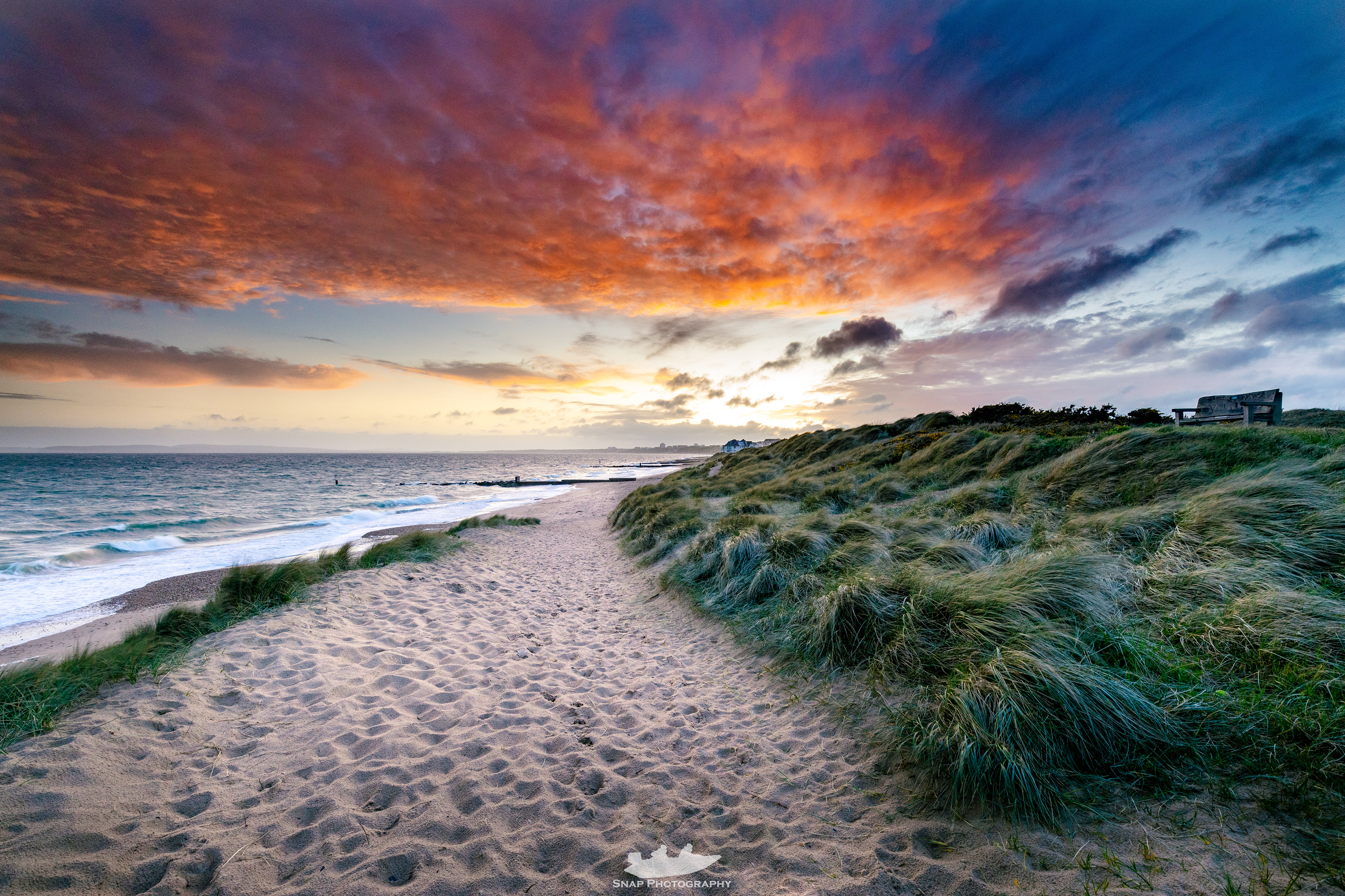 A windy Hengistbury Head