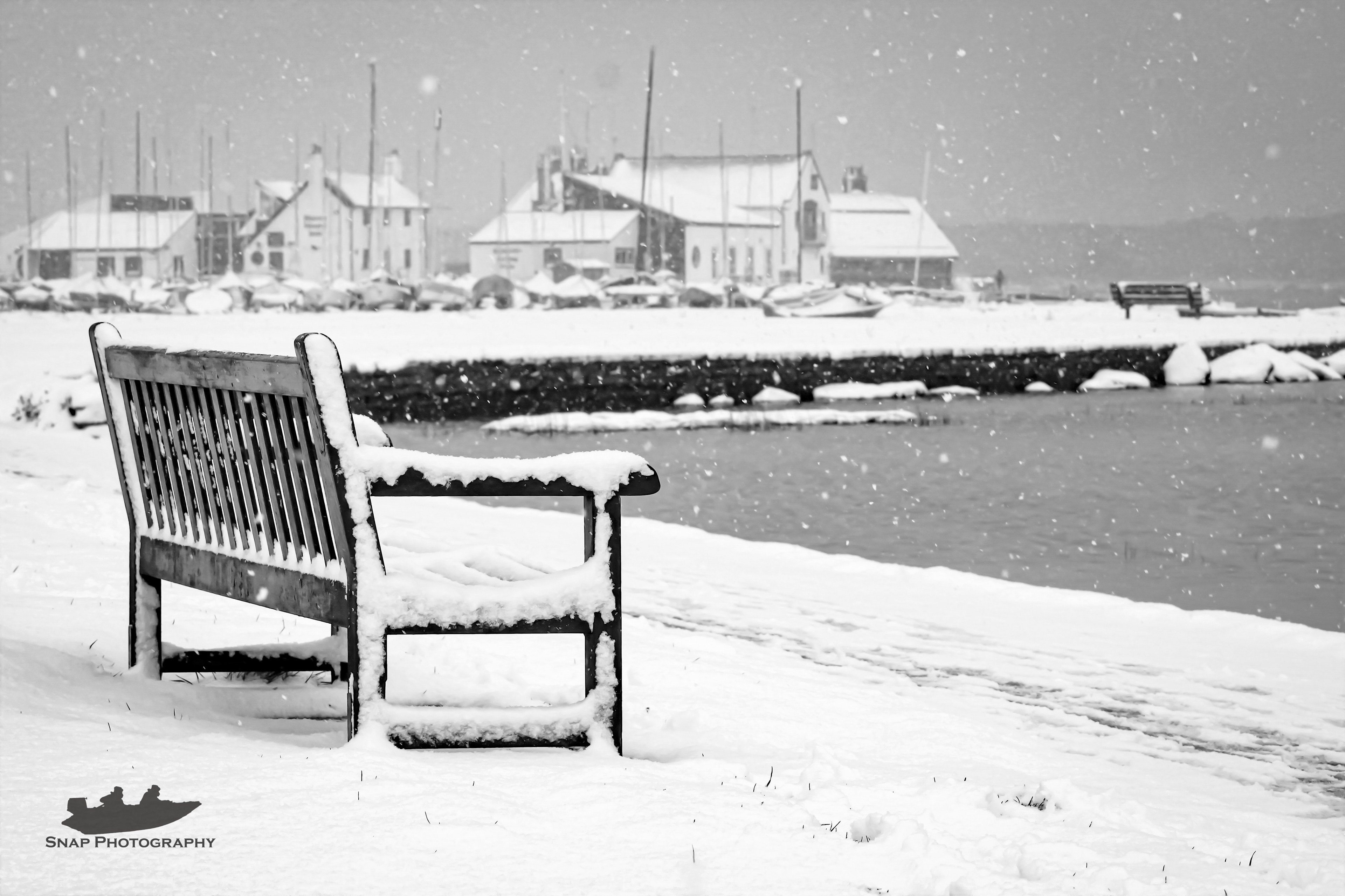 Snowy quay