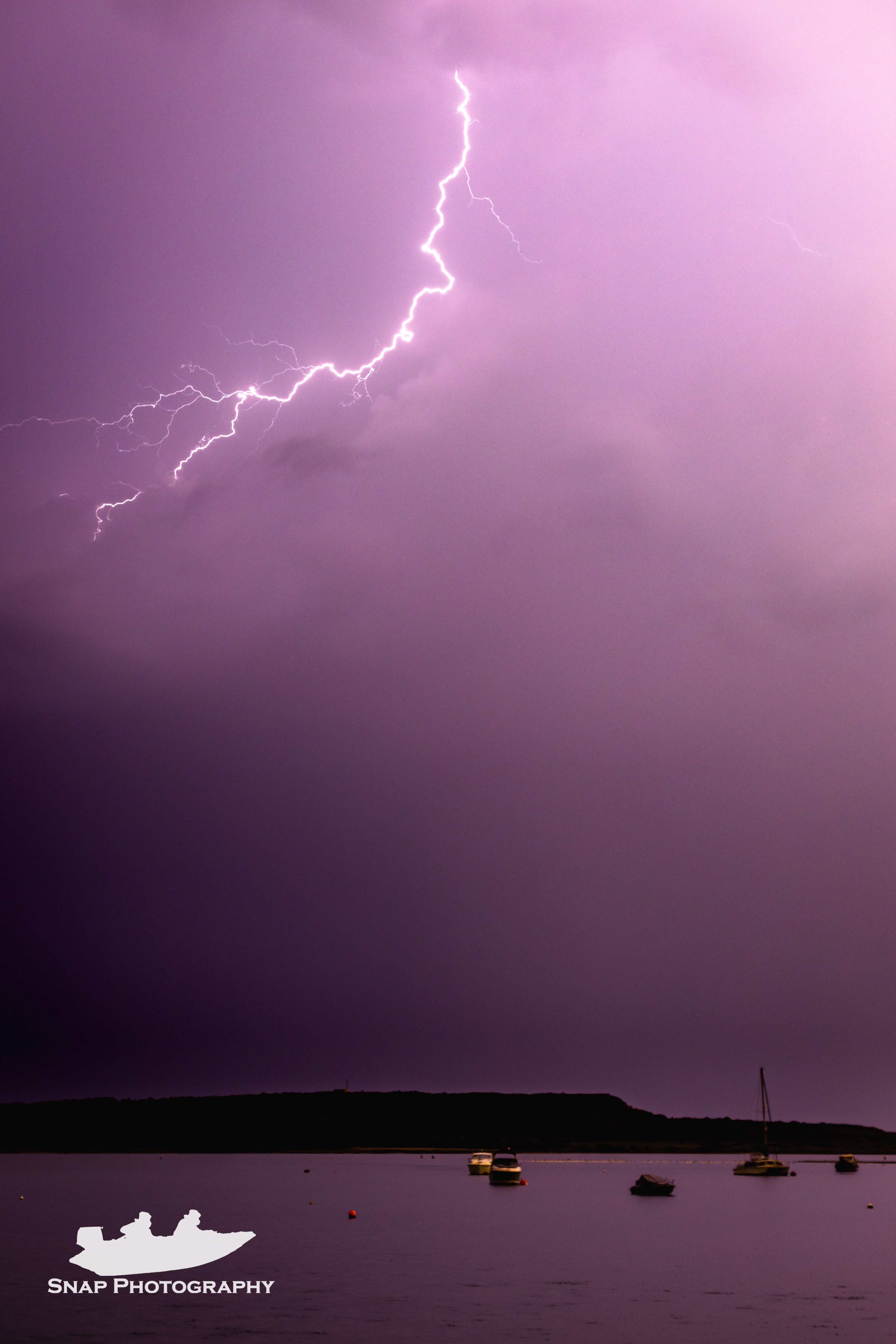 Thunderstorm over Christchurch harbour
