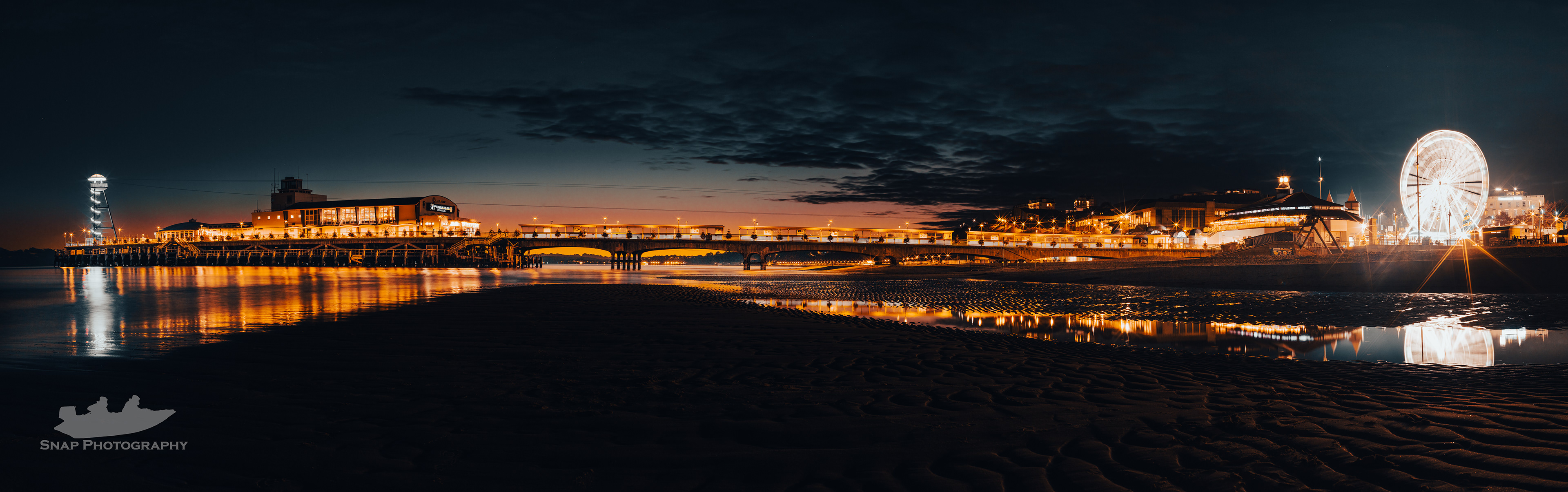 Bournemouth pier by night