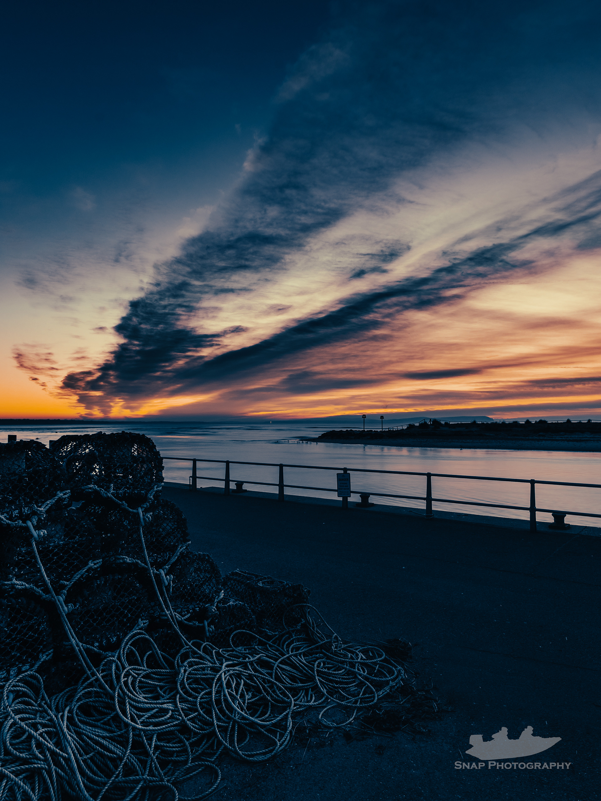 Pre sunrise sky at Mudeford Quay