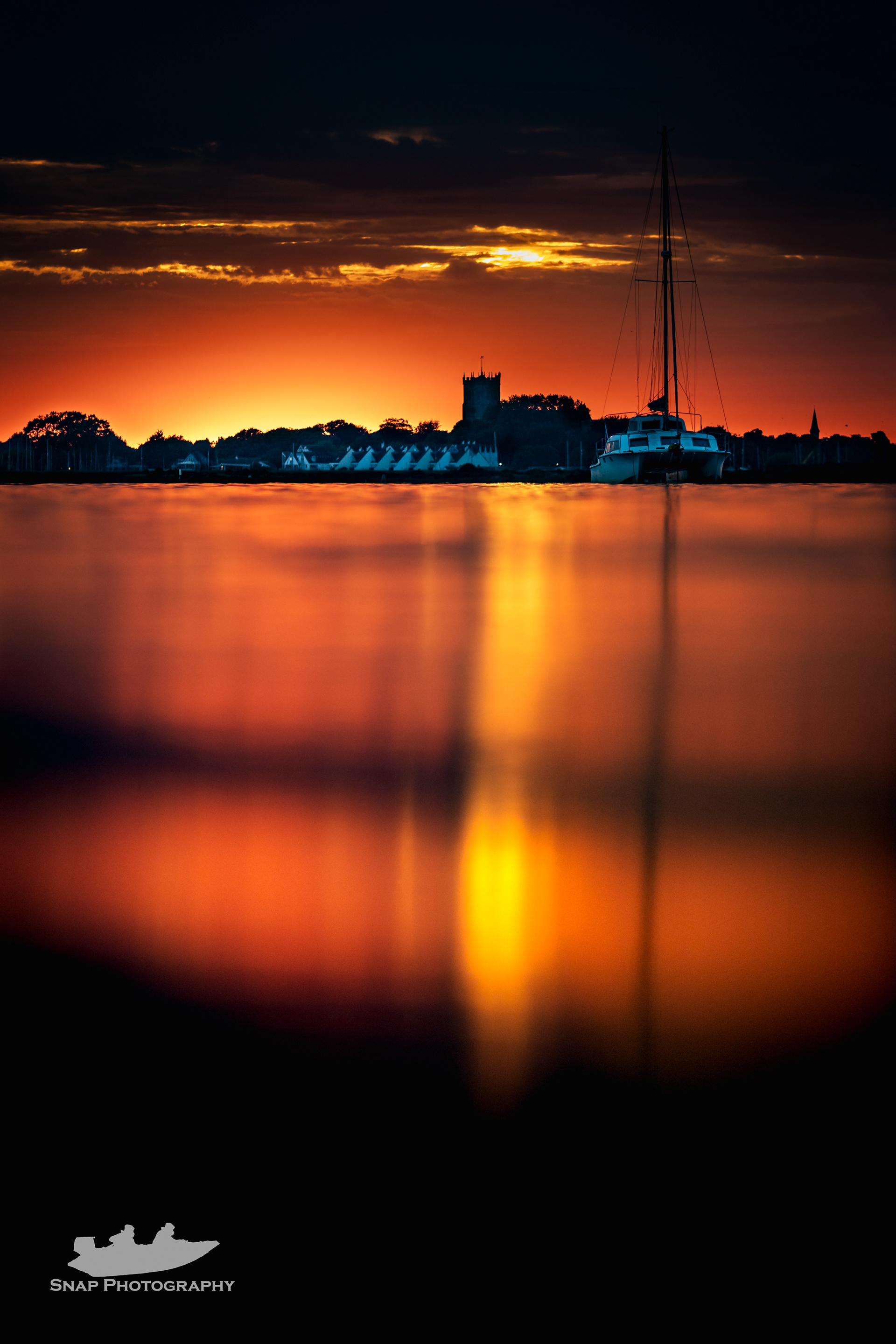 Evening glow over Christchurch harbour 