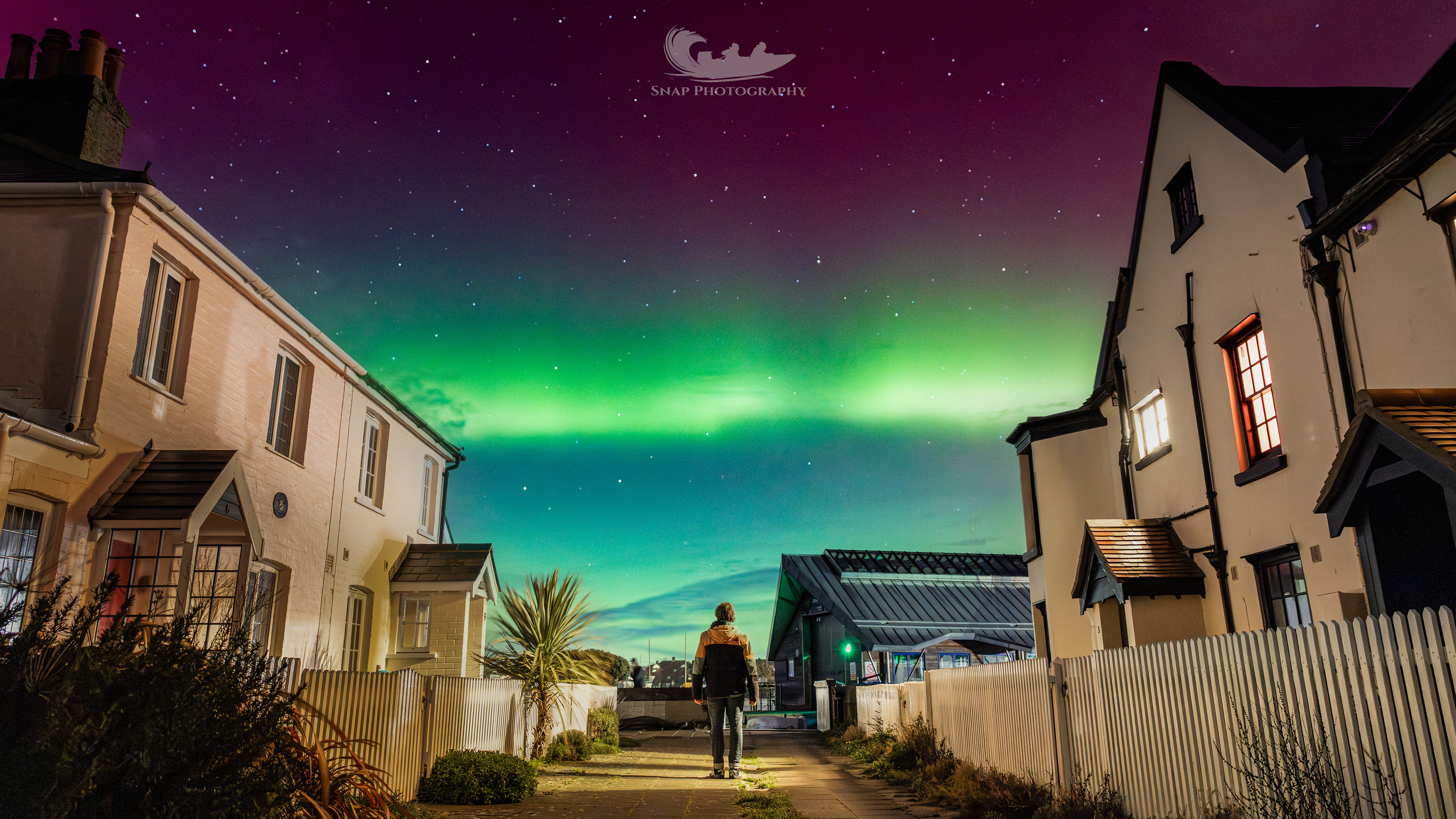Aurora over Mudeford Quay