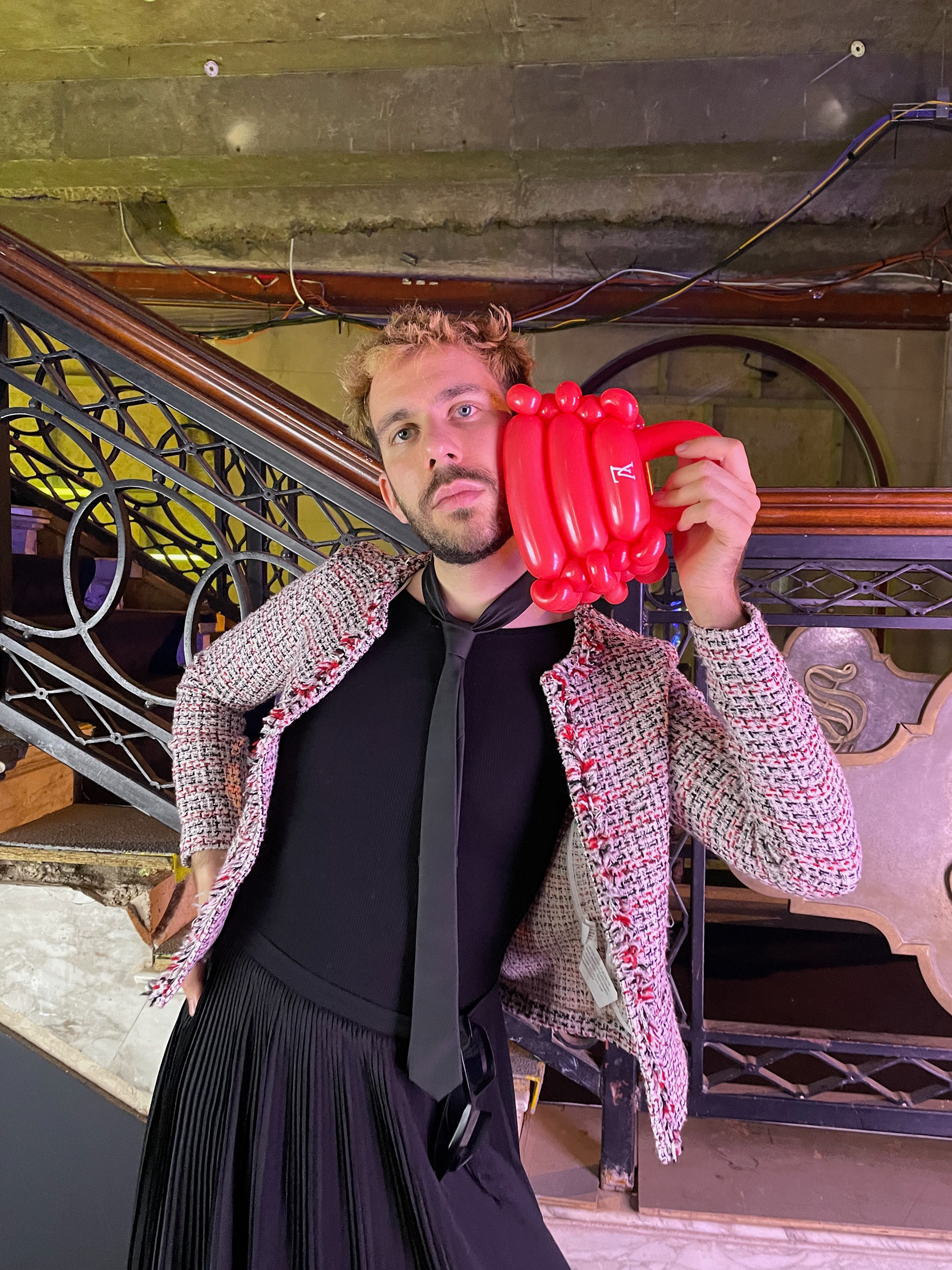 Bence at London Fashion Week BFC New Gen Show Space Sept 2023 (@bbenceborbely).