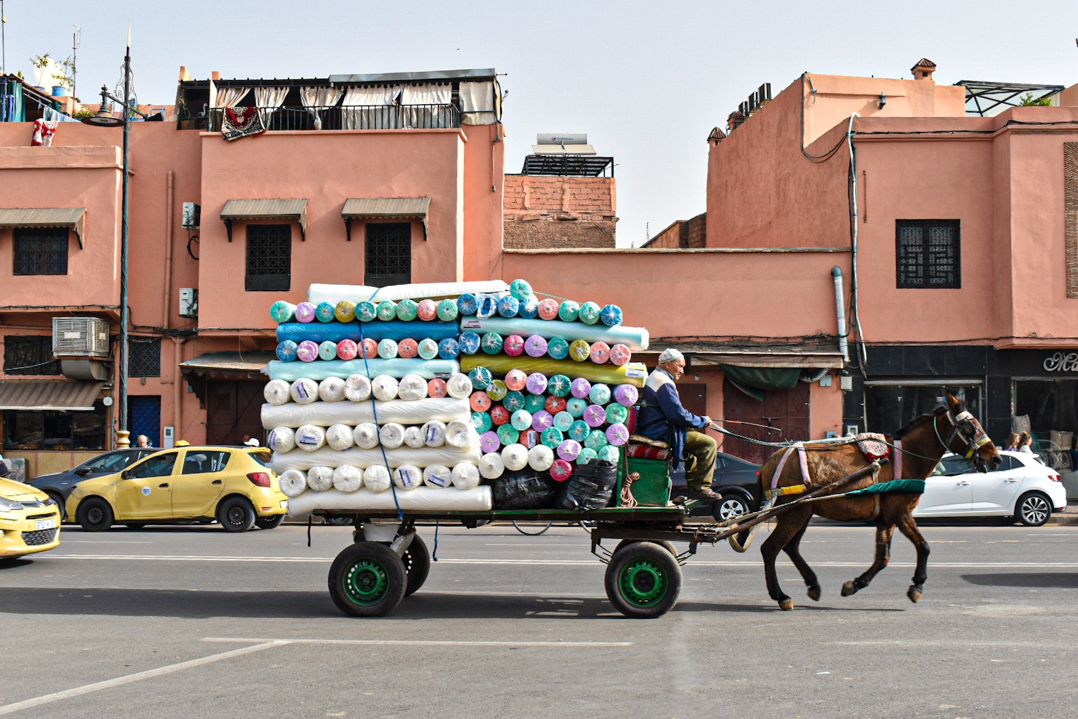 Making a delivery, Marrakesh