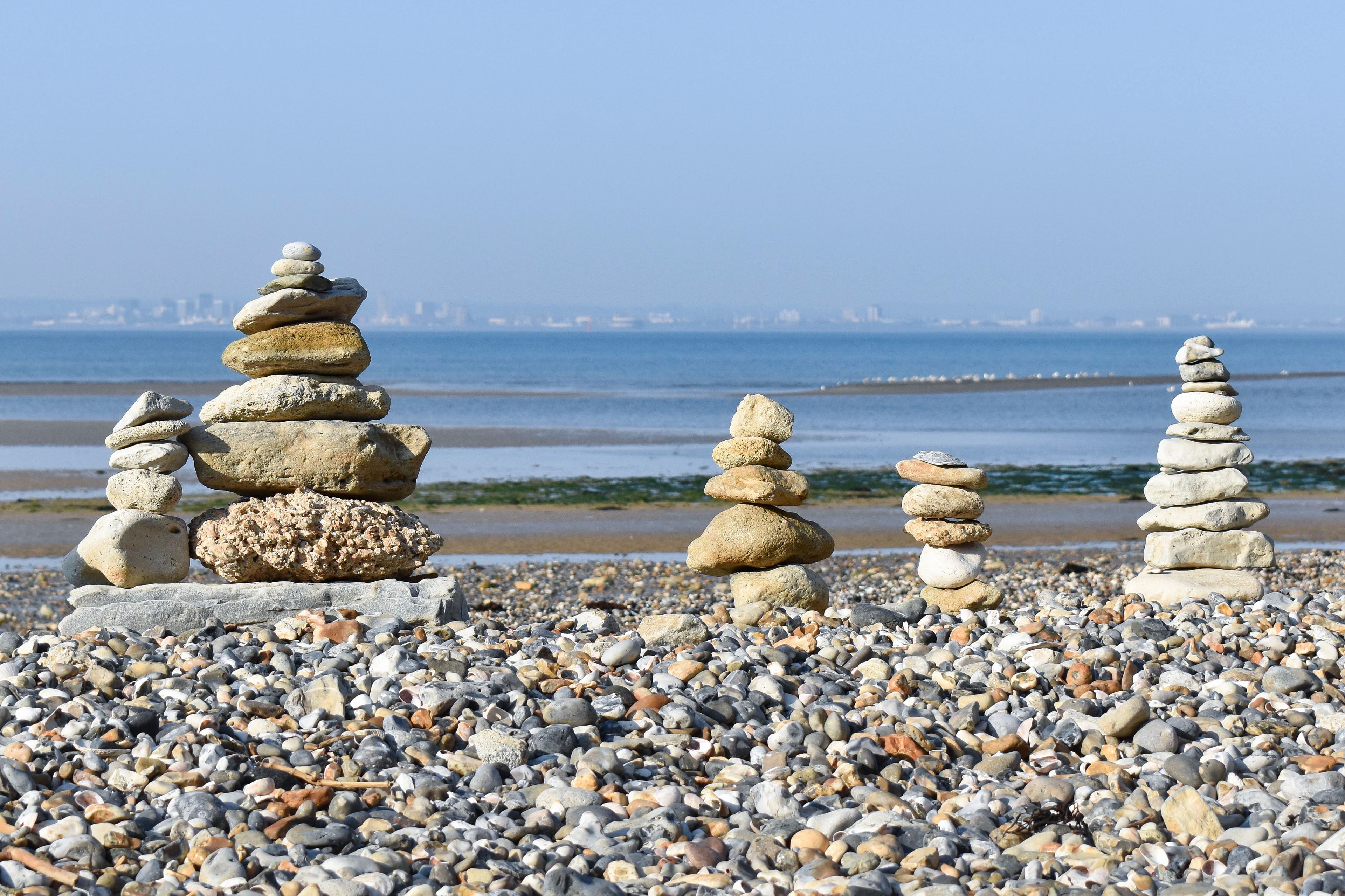 Rock balancing, Ryde Beach 