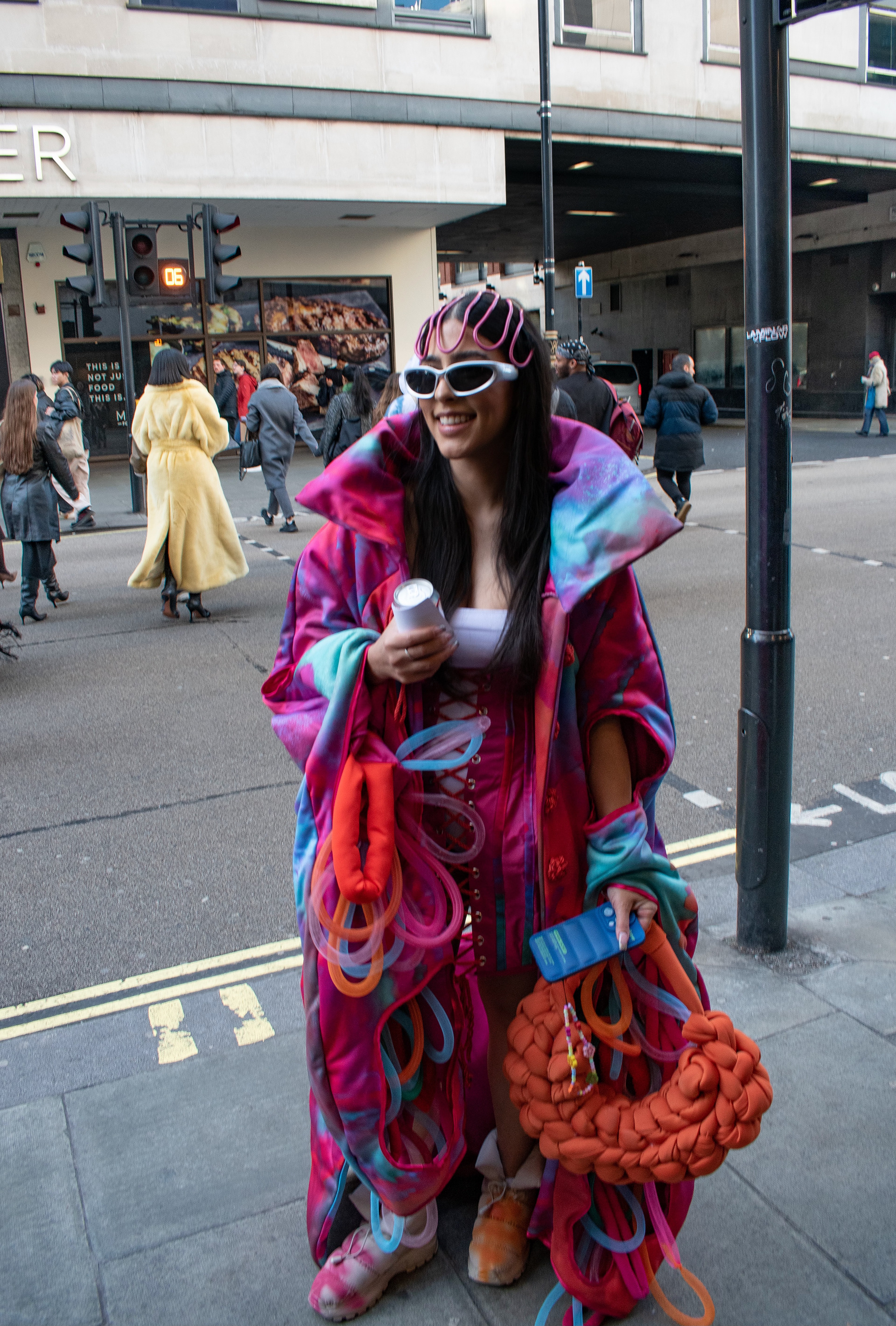Alara wearing the outfit she designed 1 - London Fashion Week Feb 2023 (IG @alarataneri)