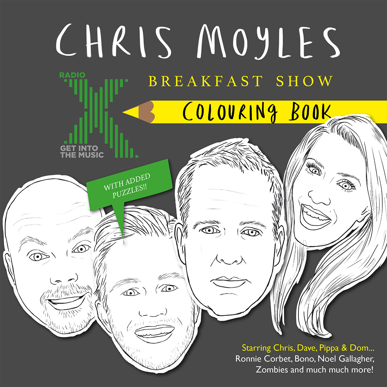 Chris Moyles breakfast show colouring book for listeners