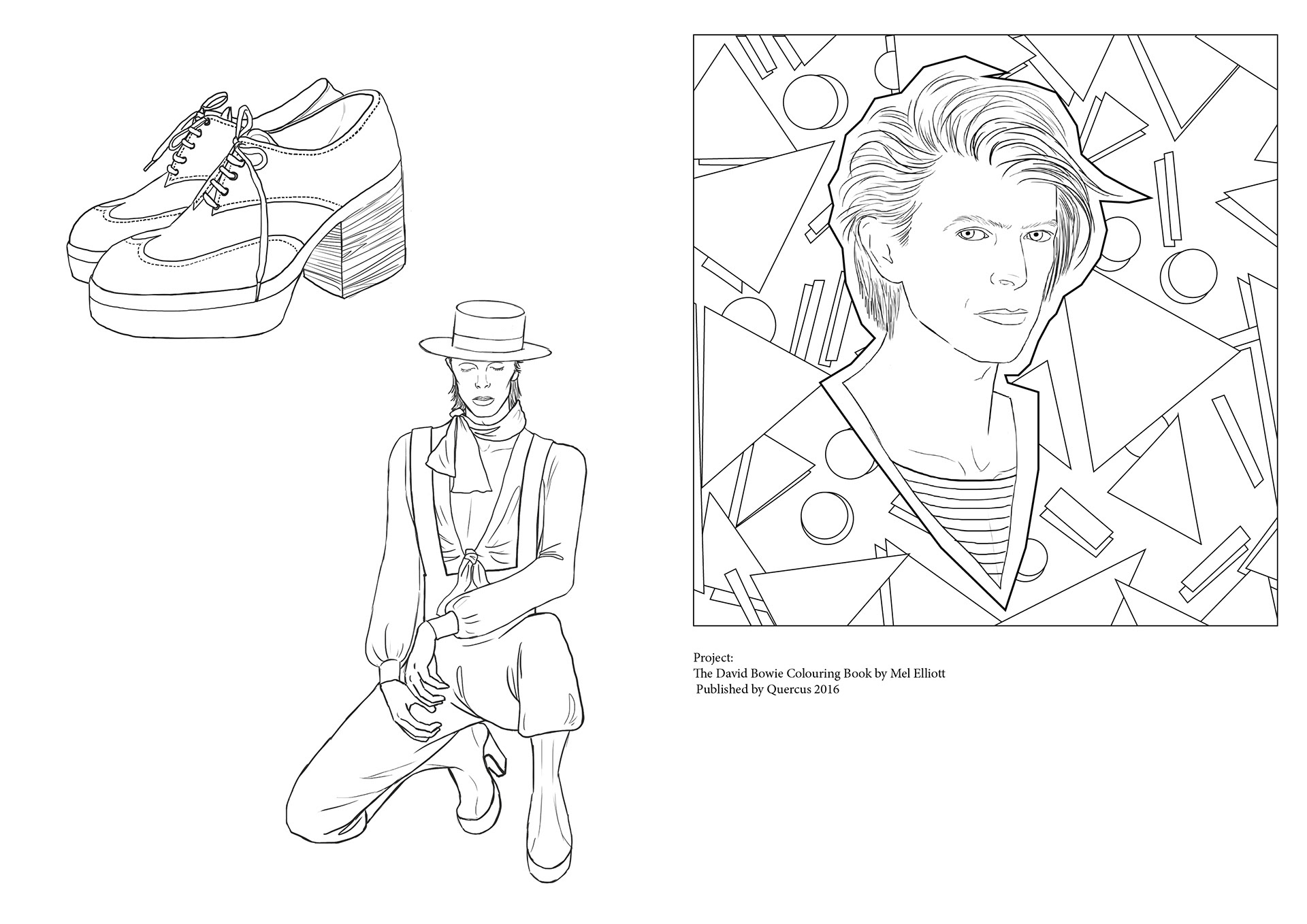 The David Bowie Colouring Book, published by Quercus