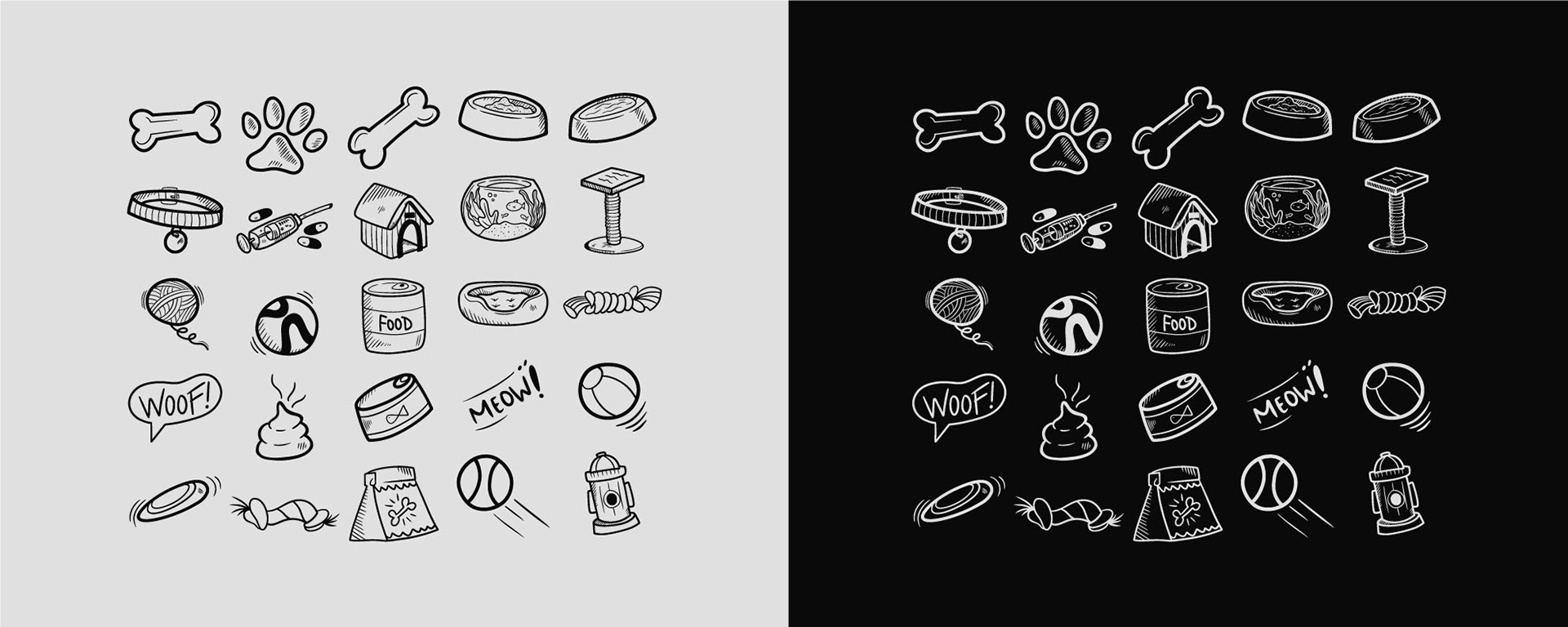 Raskal Studios, Wild Sitters Brand Identity, Icons