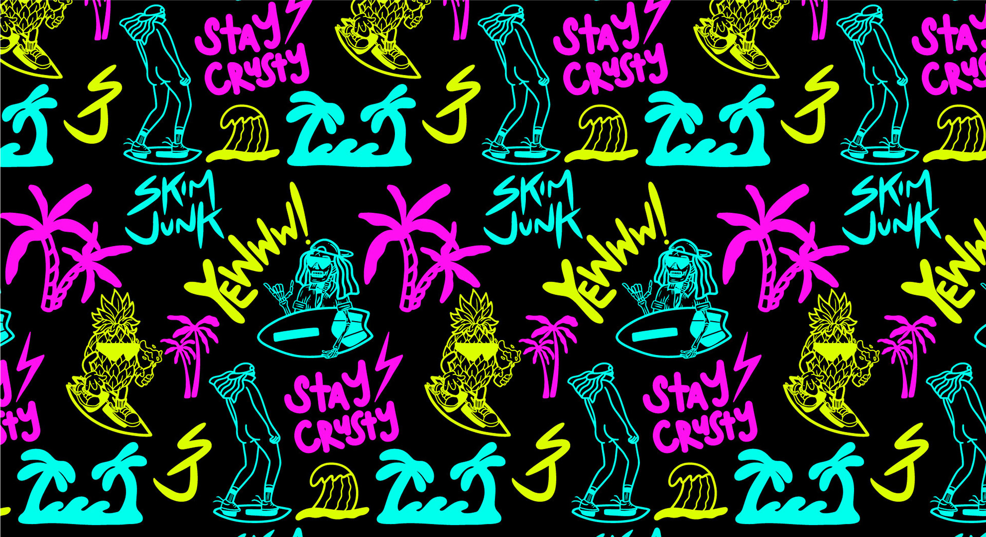 Raskal Studios, Skim Junk Brand Identity, Patterns