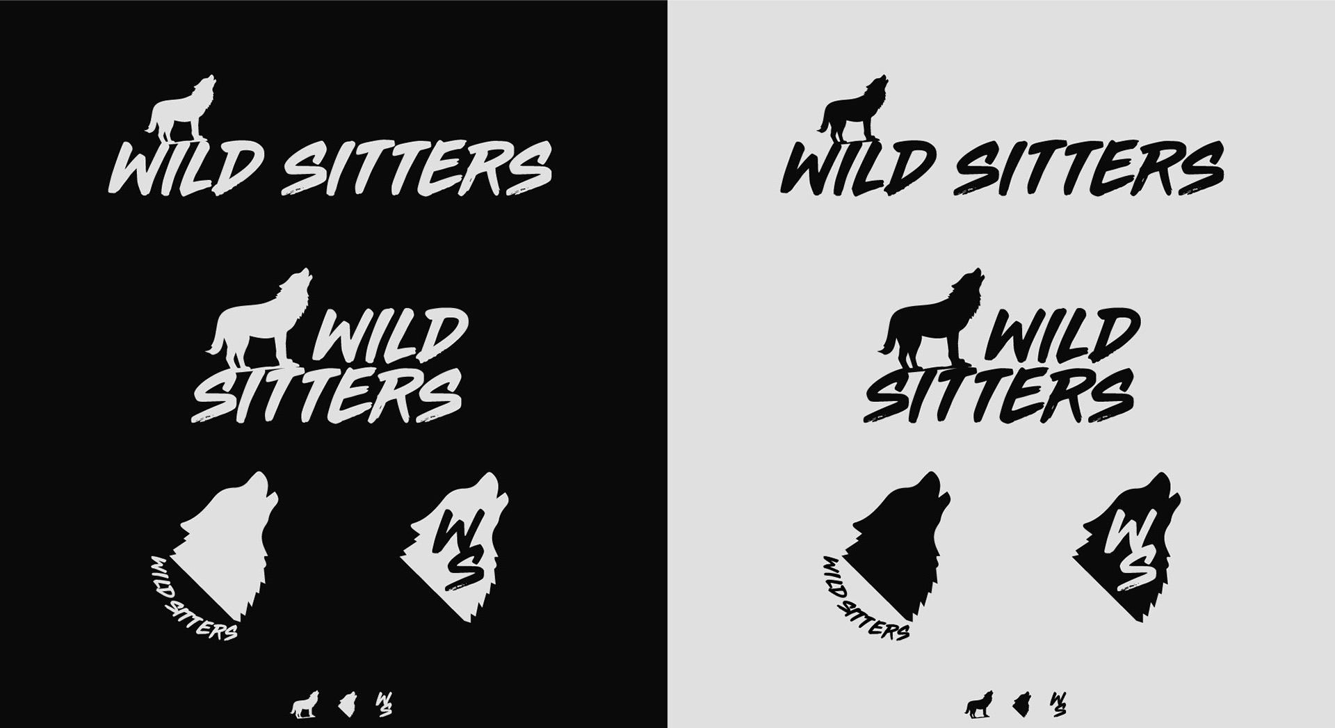 Raskal Studios, Wild Sitters Brand Identity, Logos