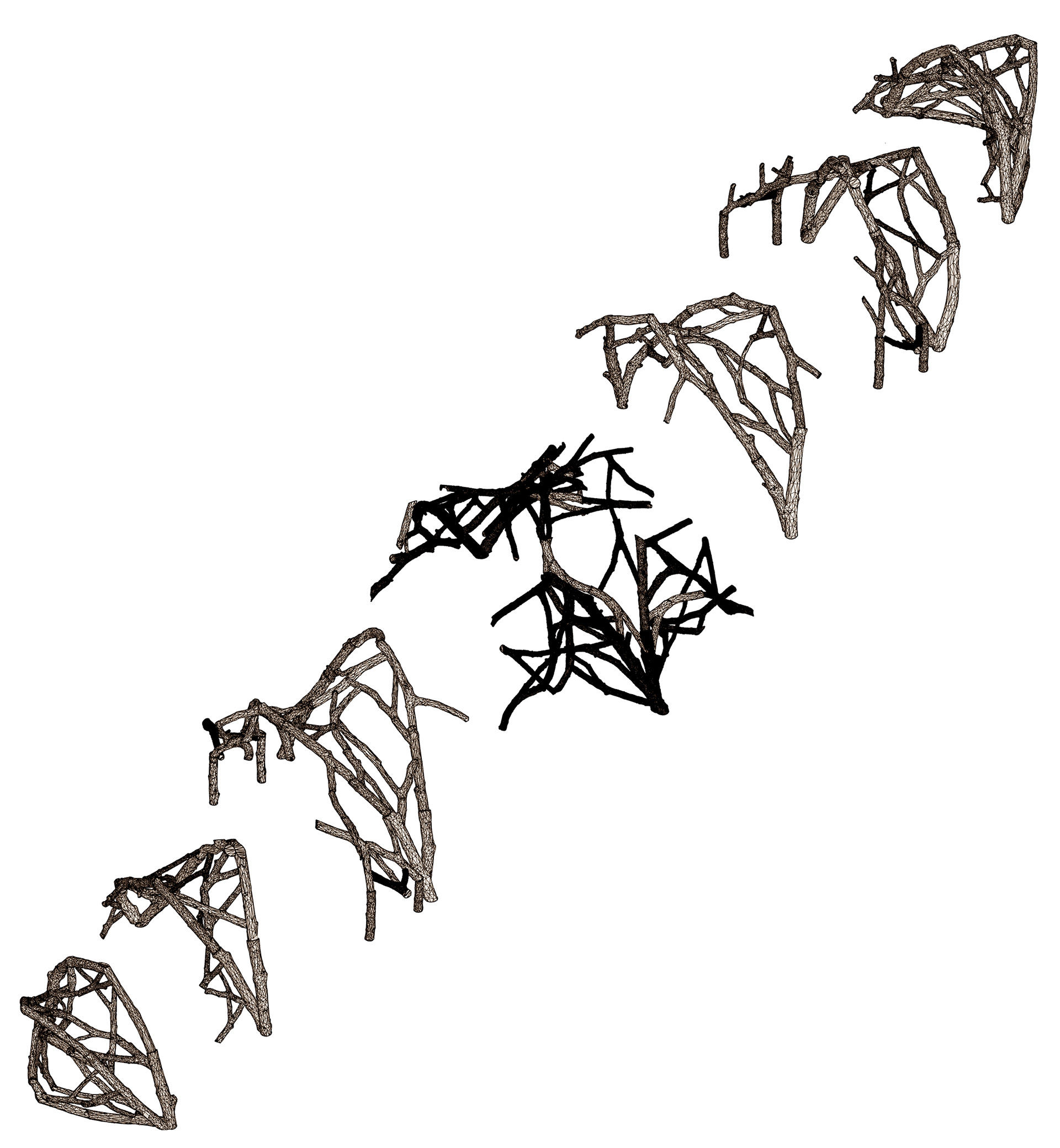 Prototype 4. Drawing of seven structure units.