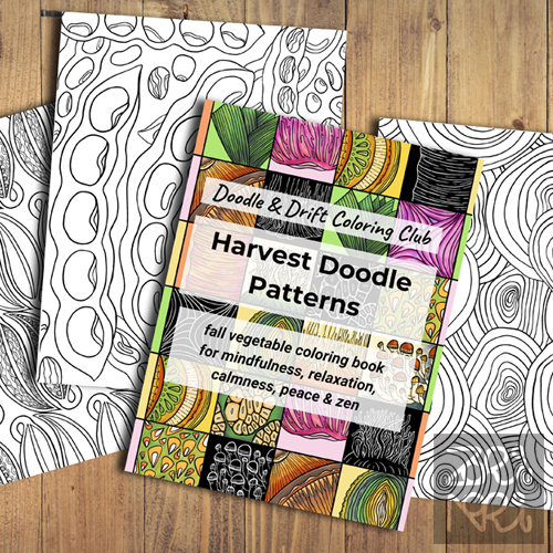 Harvest Doodle Patterns Coloring Book