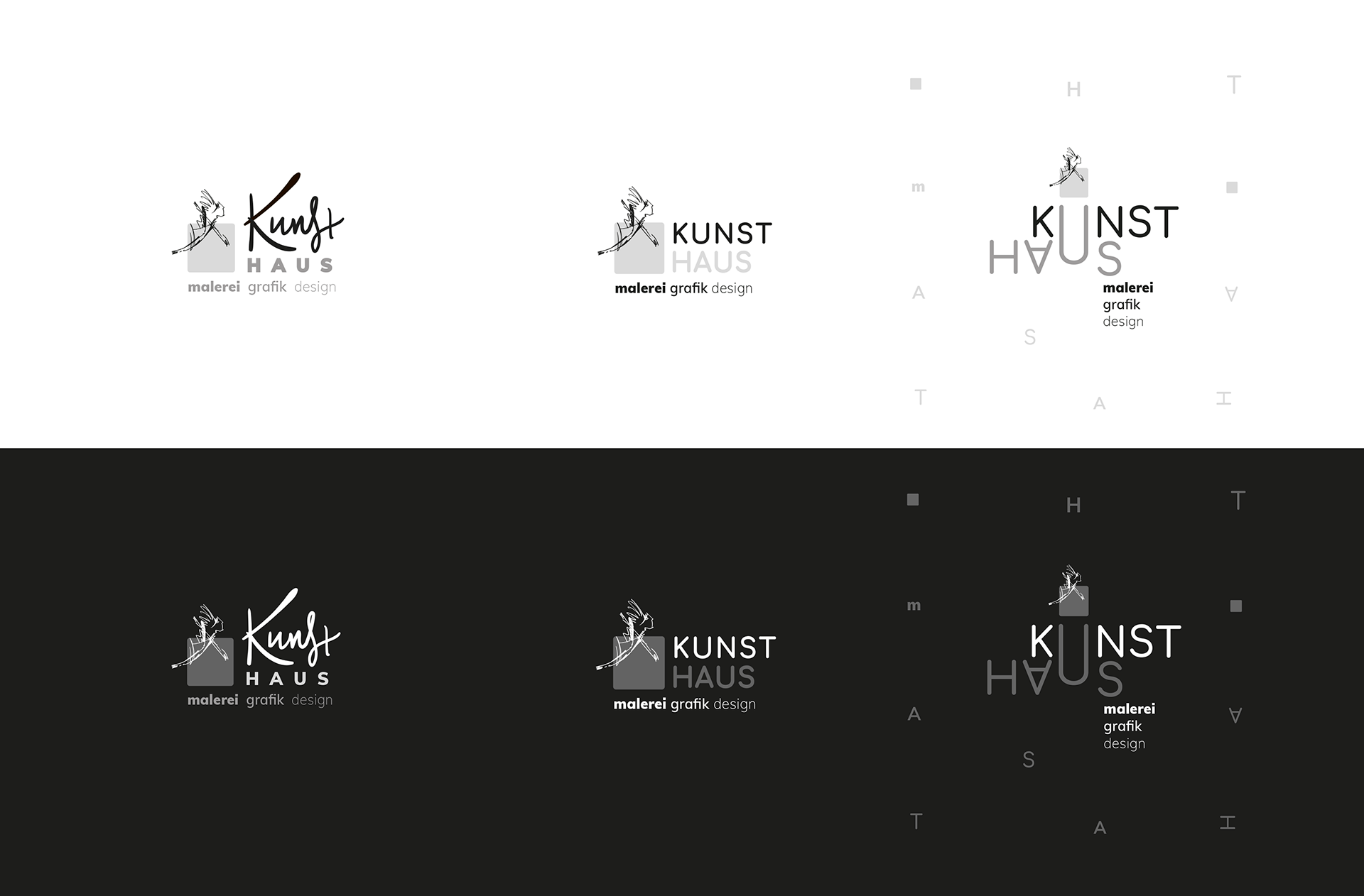 Three logo concepts for private art academy in Austria