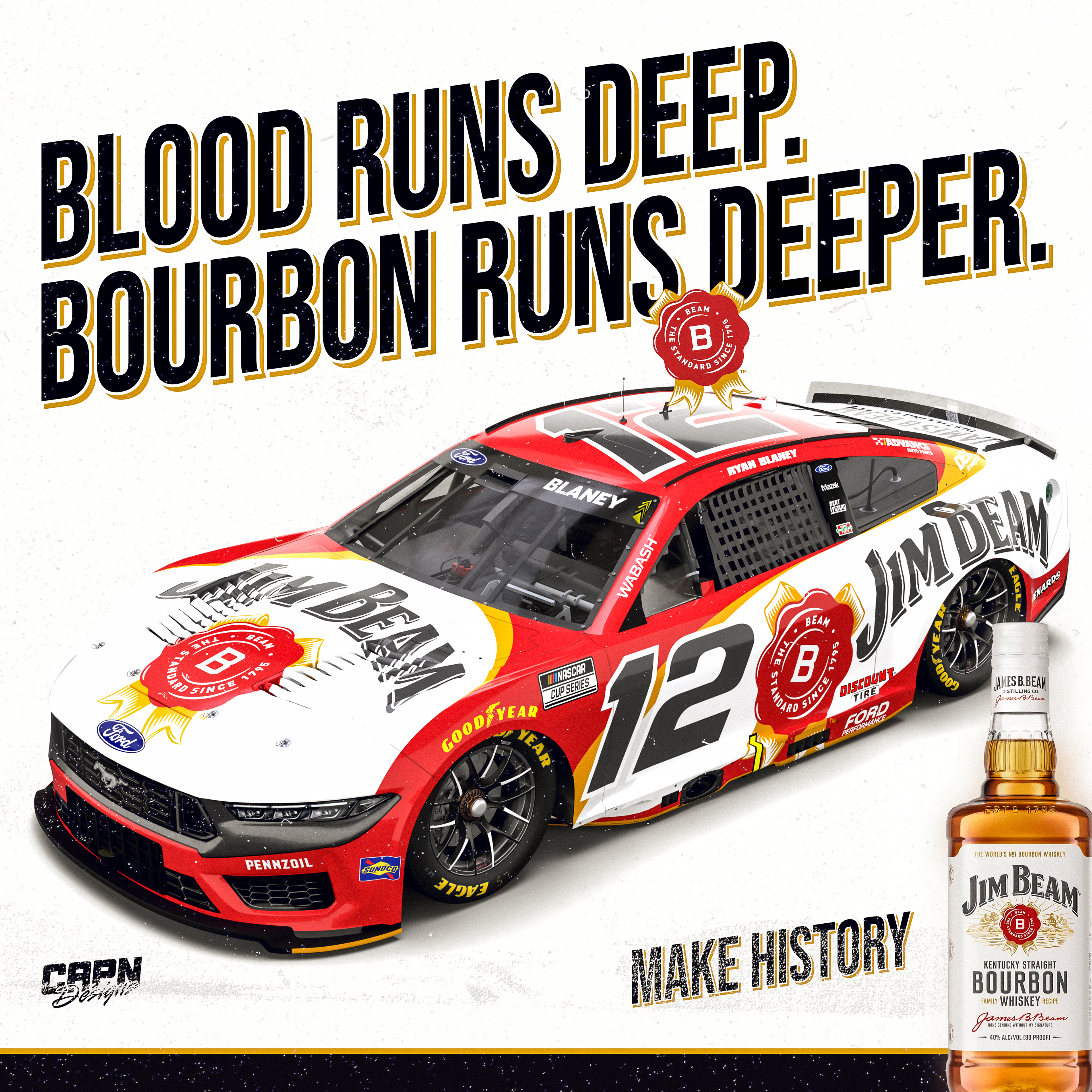 Ryan Blaney #12 Jim Beam