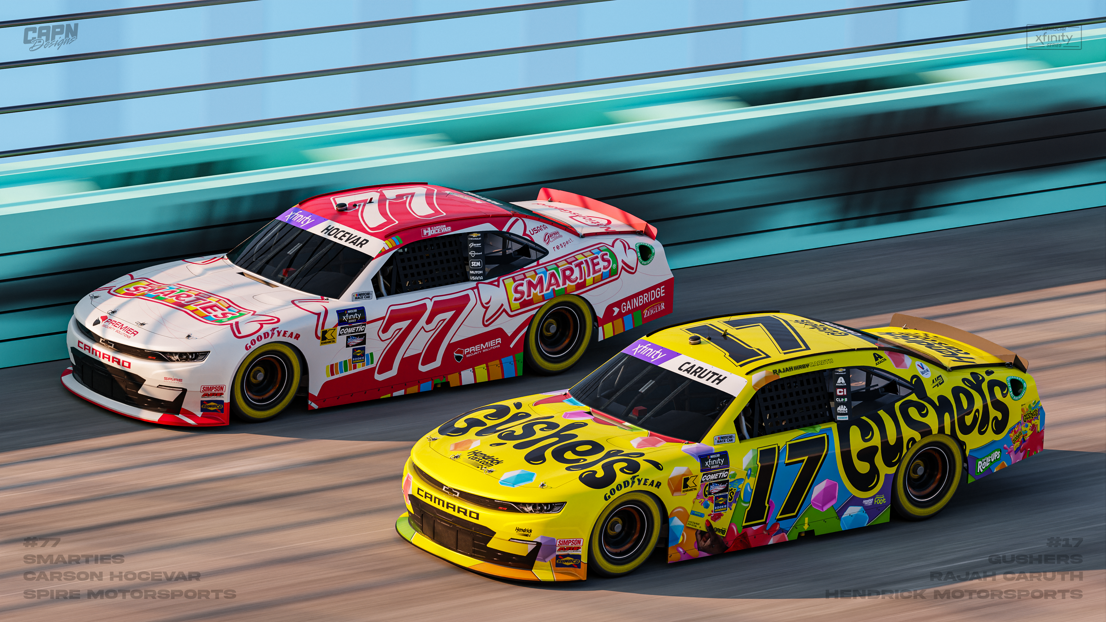 On-Track Homestead Sunset Xfinity Series Render
