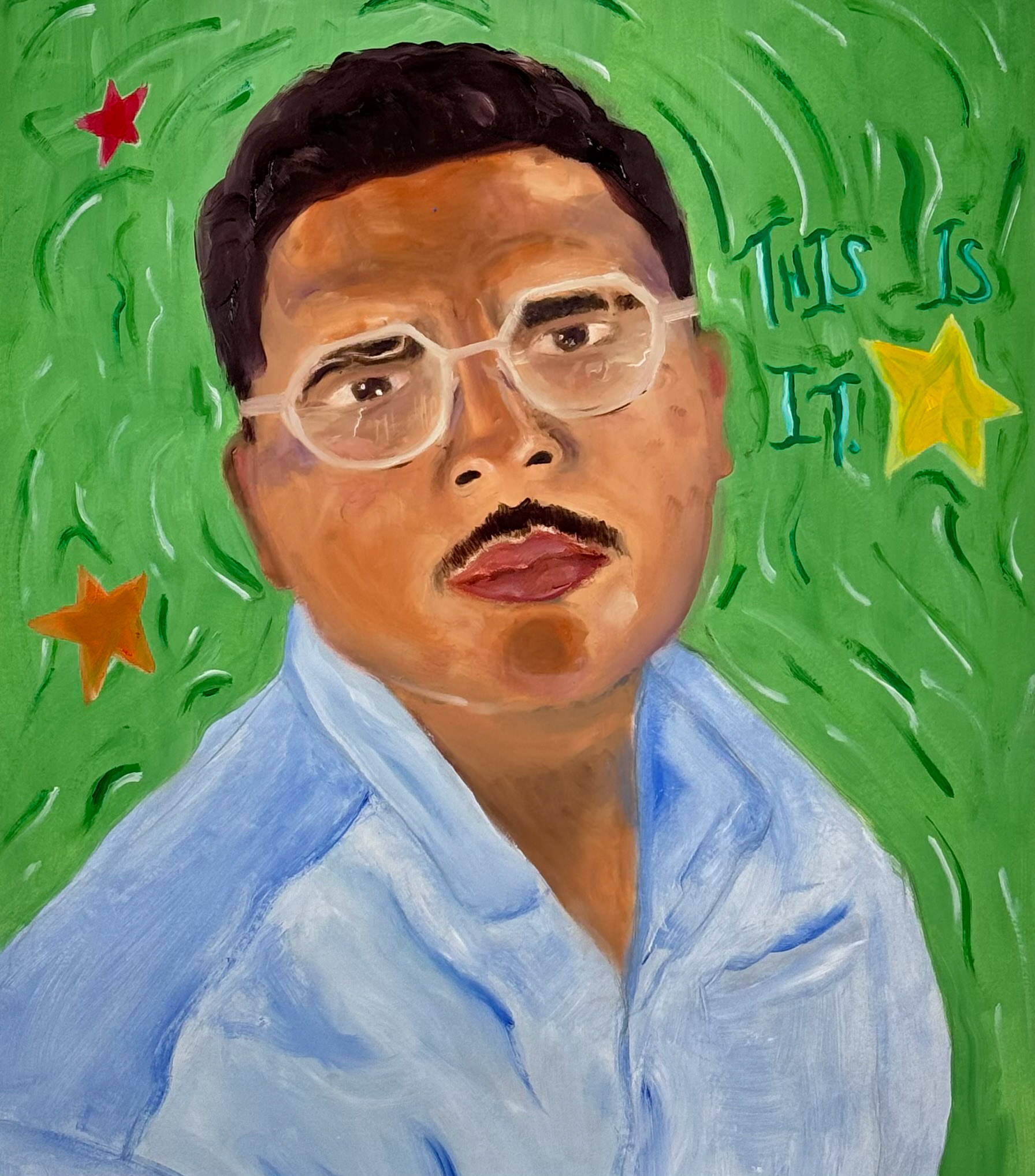 GUTS (Spilled), Oil Paint, 2024. And I had to do a victory lap