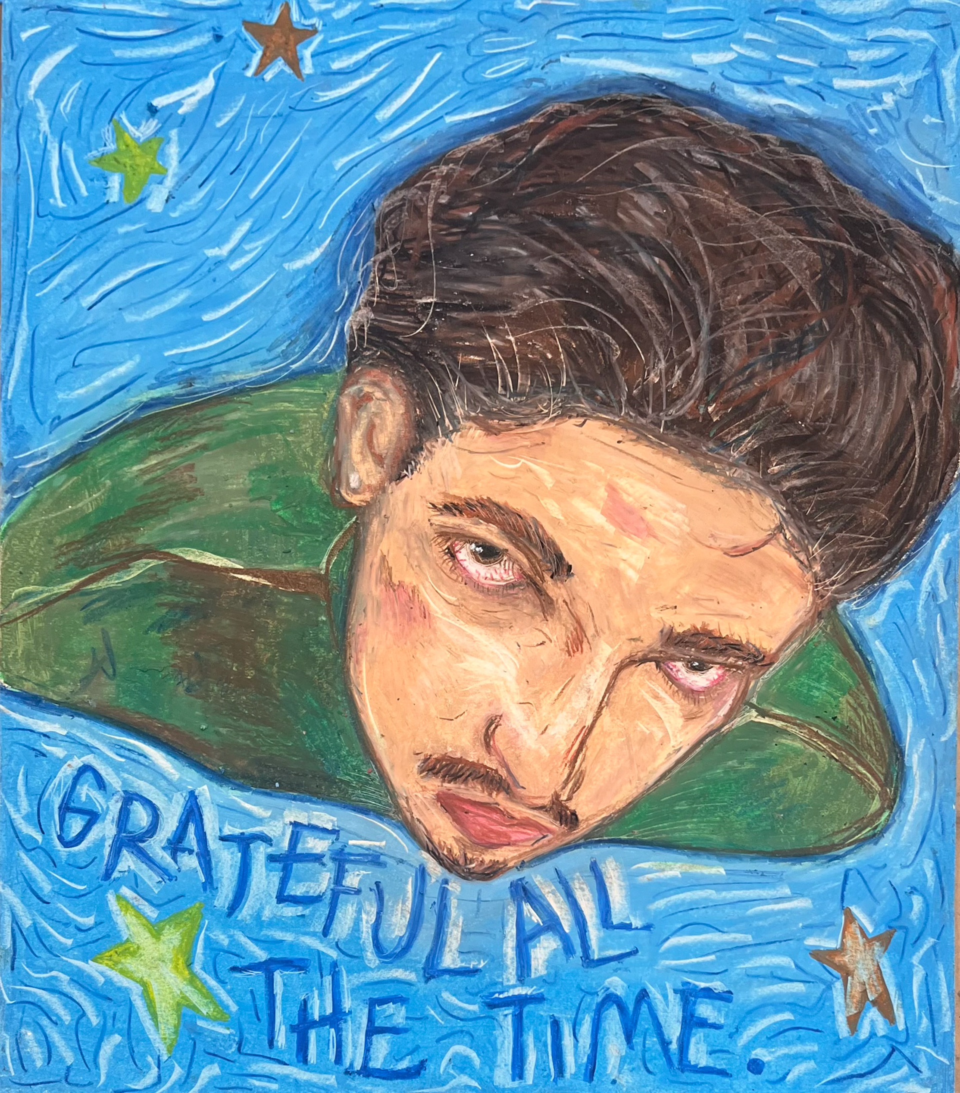 GUTS, Oil Pastel, 2024. Guess my favorite Olivia Rodrigo song. Level-- easy