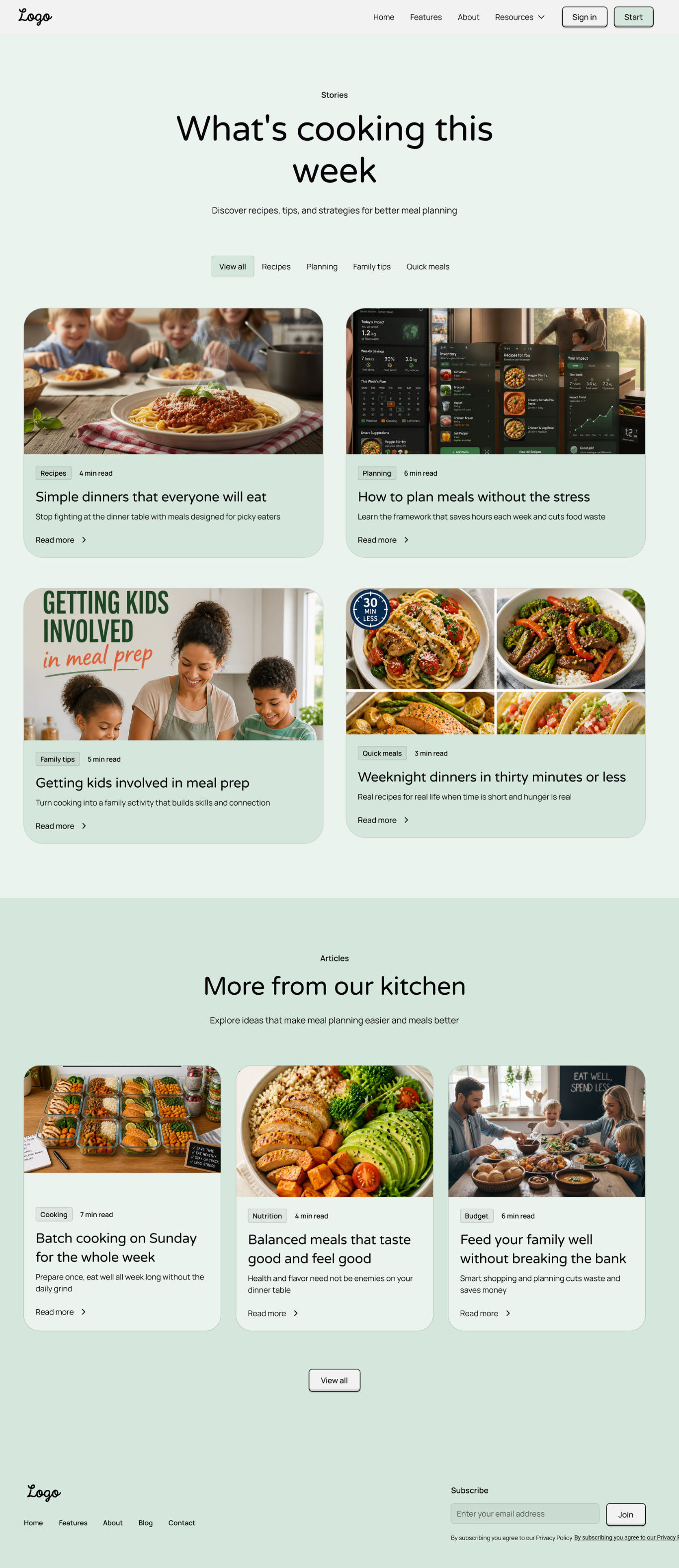 Pantri meal planning app high-fidelity UI screens by Amanda Vest showing home dashboard, recipe cards, weekly planner, and grocery list features — mobile app UI design in Figma