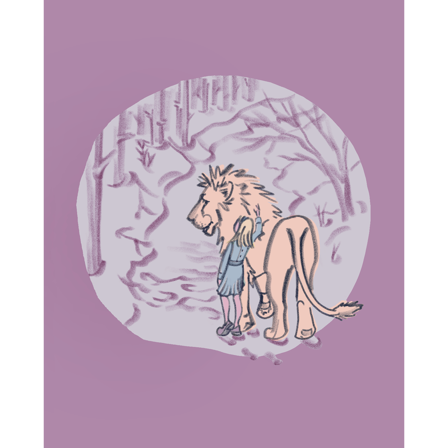 The Lion the Witch and the Wardrobe, Lucy Pevensie, Narnia, digital illustration, kid lit, classic literature