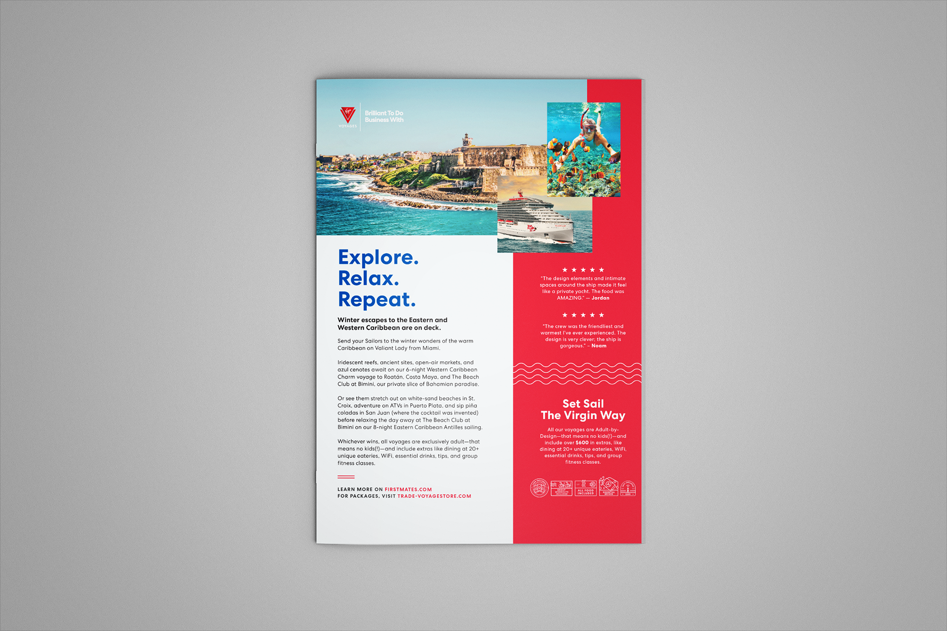 Full page ad for Travel Weekly US