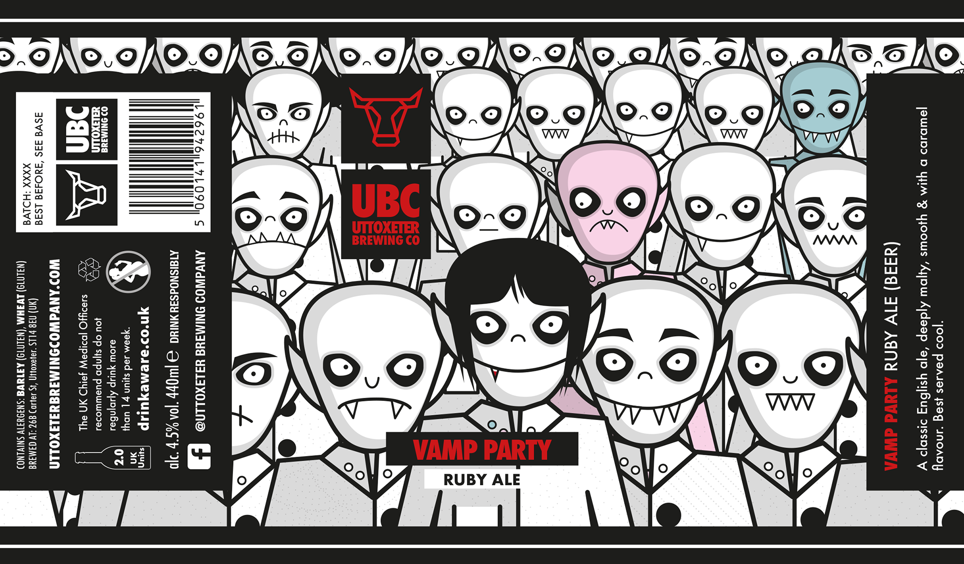 Beer label design and illustration