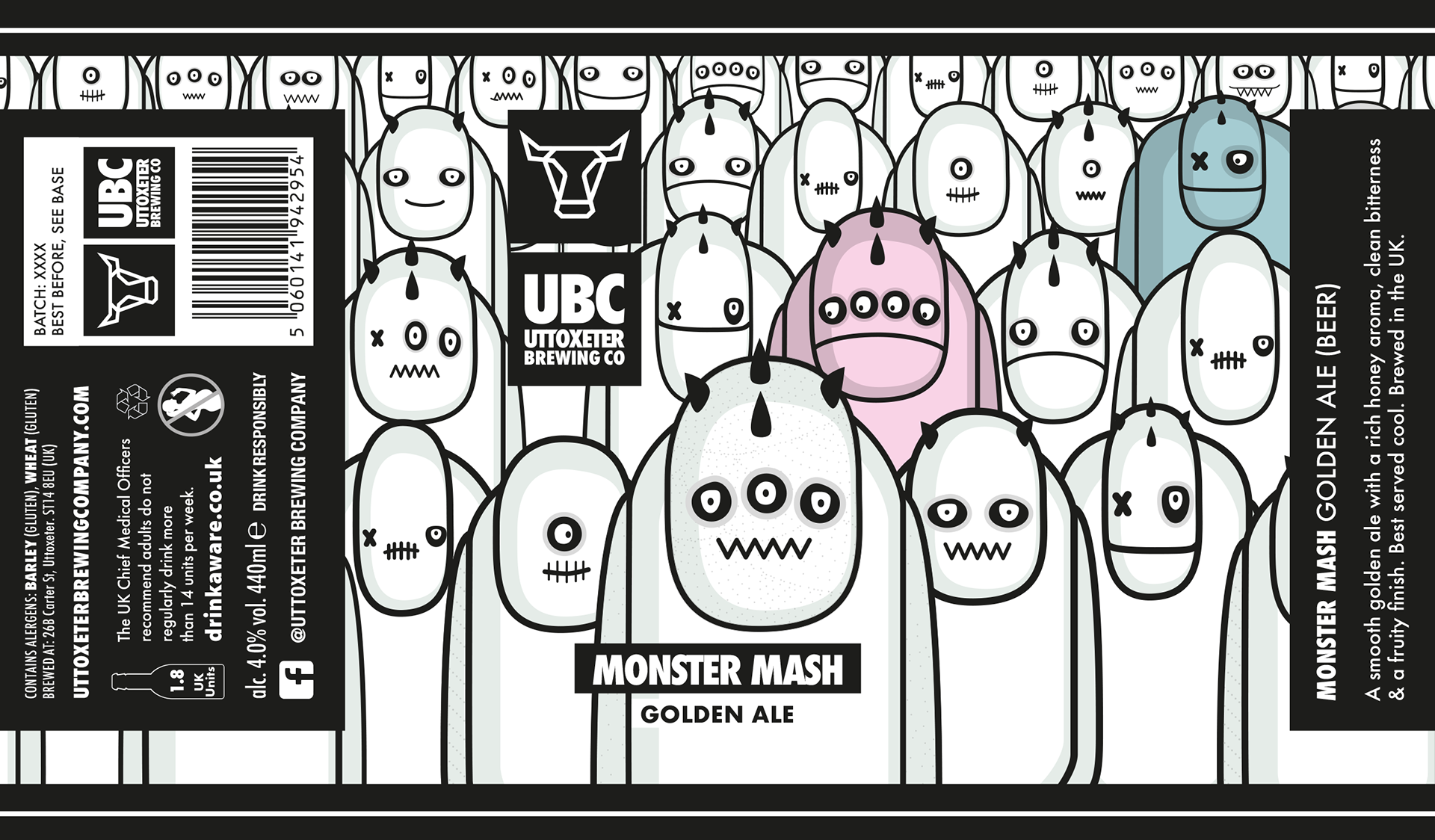 Beer label design and illustration