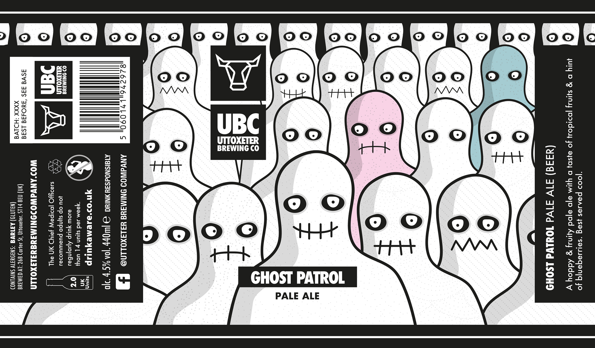 UBC beer can label. design and illustration